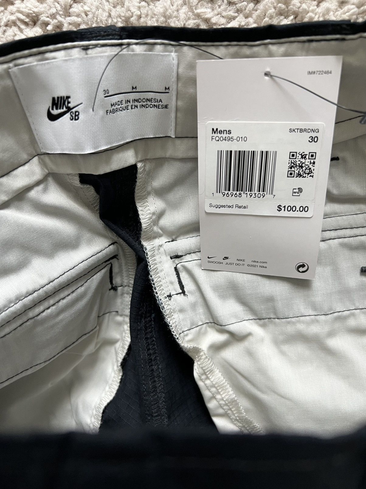 Nike NIKE SB Kearny Skate Cargo Pants Straight Leg Loose Fit Size US 30 / EU 46 - 15 Thumbnail