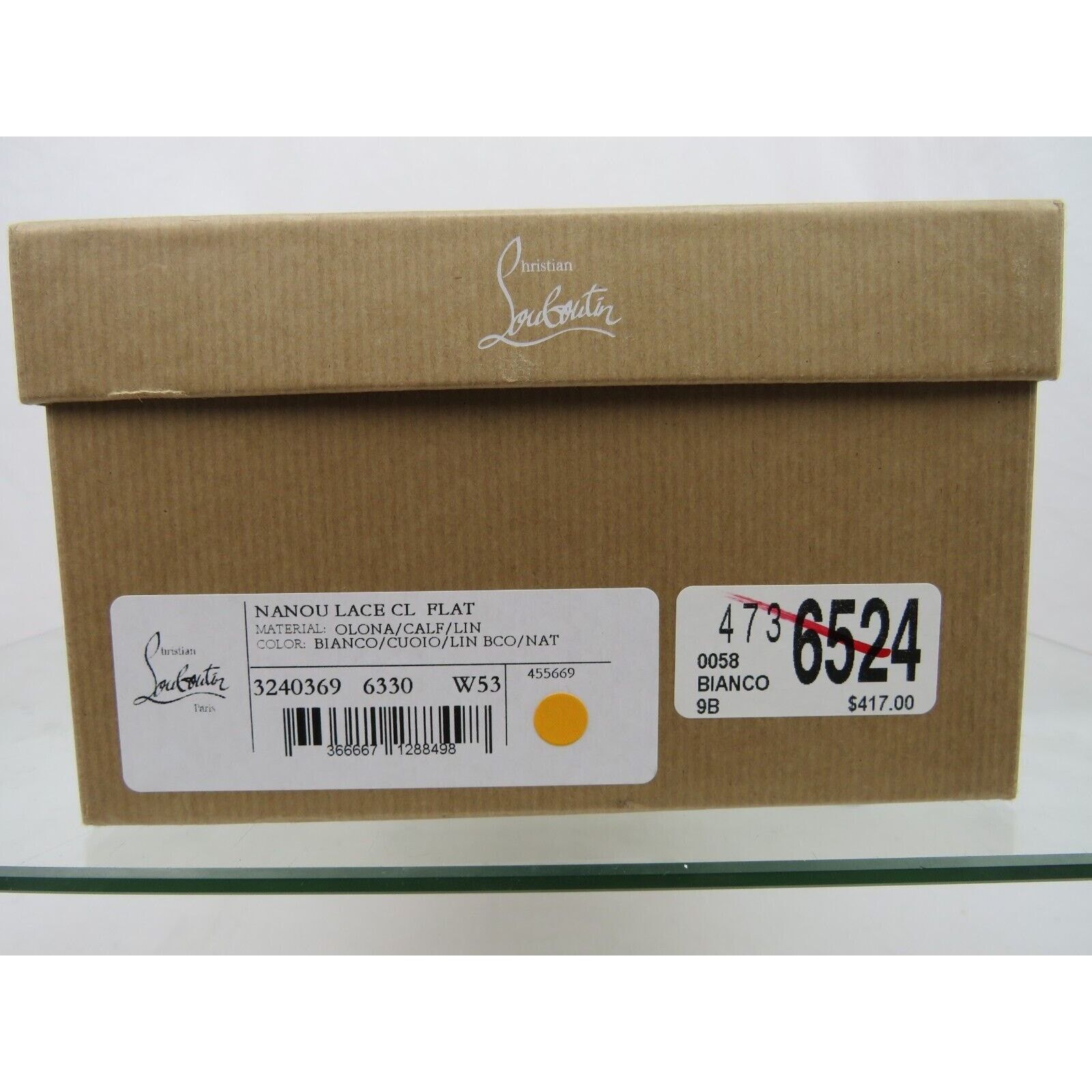 Christian Louboutin OUBOUTIN NANOU WHITE CANVAS LEATH CL LOGO TIE ESPADRILLES 39 Size US 9 / IT 39 - 13 Thumbnail