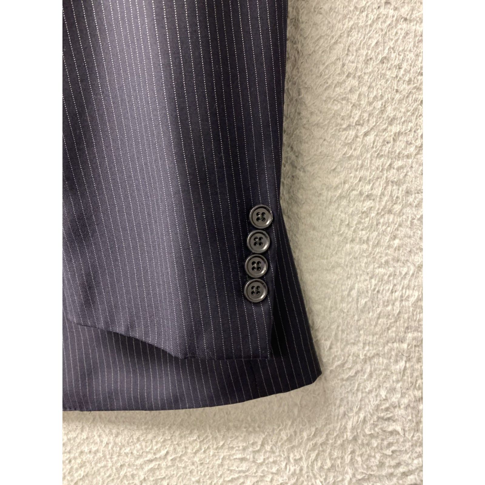 Polo Ralph Lauren Ralph Lauren Blazer Men’s 42R Striped Black Wool 160-4 Size 42R - 2 Thumbnail