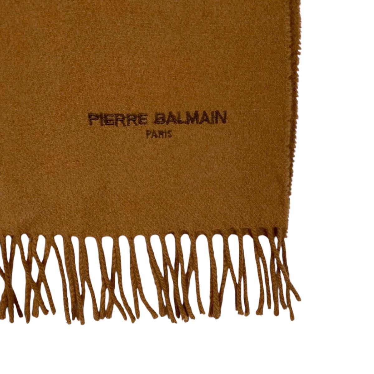 Balmain × Pierre Balmain × Vintage Vintage Pierre Balmain Paris Brown Scarf Muffler Size ONE SIZE - 7 Thumbnail