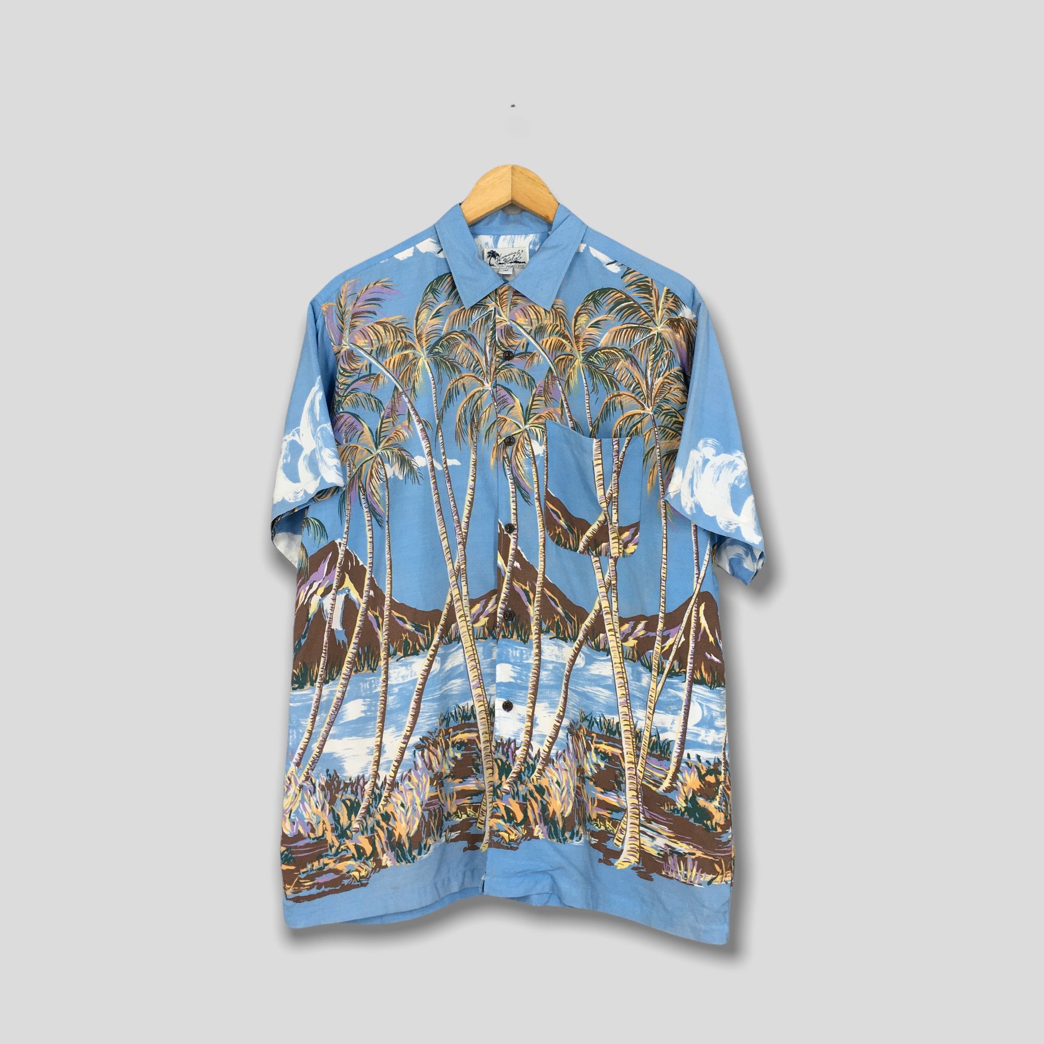 Vintage Vintage Hawaiian Aloha Coconut Tree Tropical Shirt Large Size US L / EU 52-54 / 3 - 1 Thumbnail