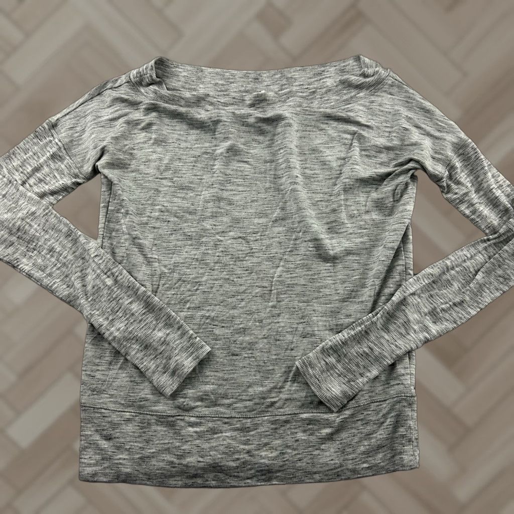 Athleta Athleta Boat Neck Long Sleeve Top Women's S Gray Super Soft Shirt Mens Womens Girls? Size S / US 4 / IT 40 - 1 Thumbnail