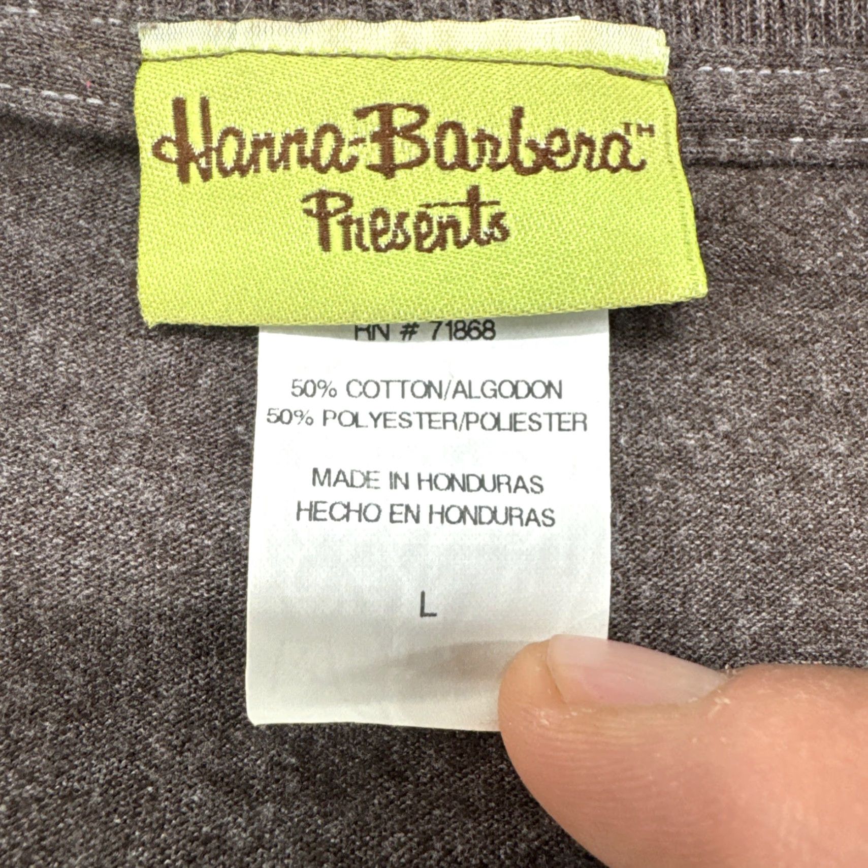 Vintage VINTAGE Hanna Barbera T-Shirt Size L Men Atom Crew Neck Short Sleeve Brown 90% Cotton 10% Poly Graphic Print TV Show Promo Man Mens Size US L / EU 52-54 / 3 - 6 Thumbnail