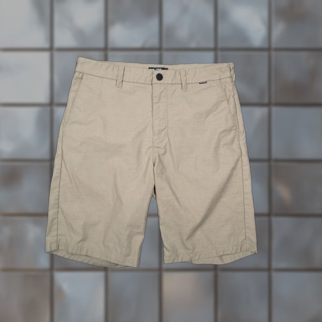 Hurley Hurley Nike Dri-Fit Shorts Mens 32 Beige Flat Front Hybrid 10" Beach Golf Surfing Skater California - Mens Size US 32 / EU 48 - 1 Thumbnail
