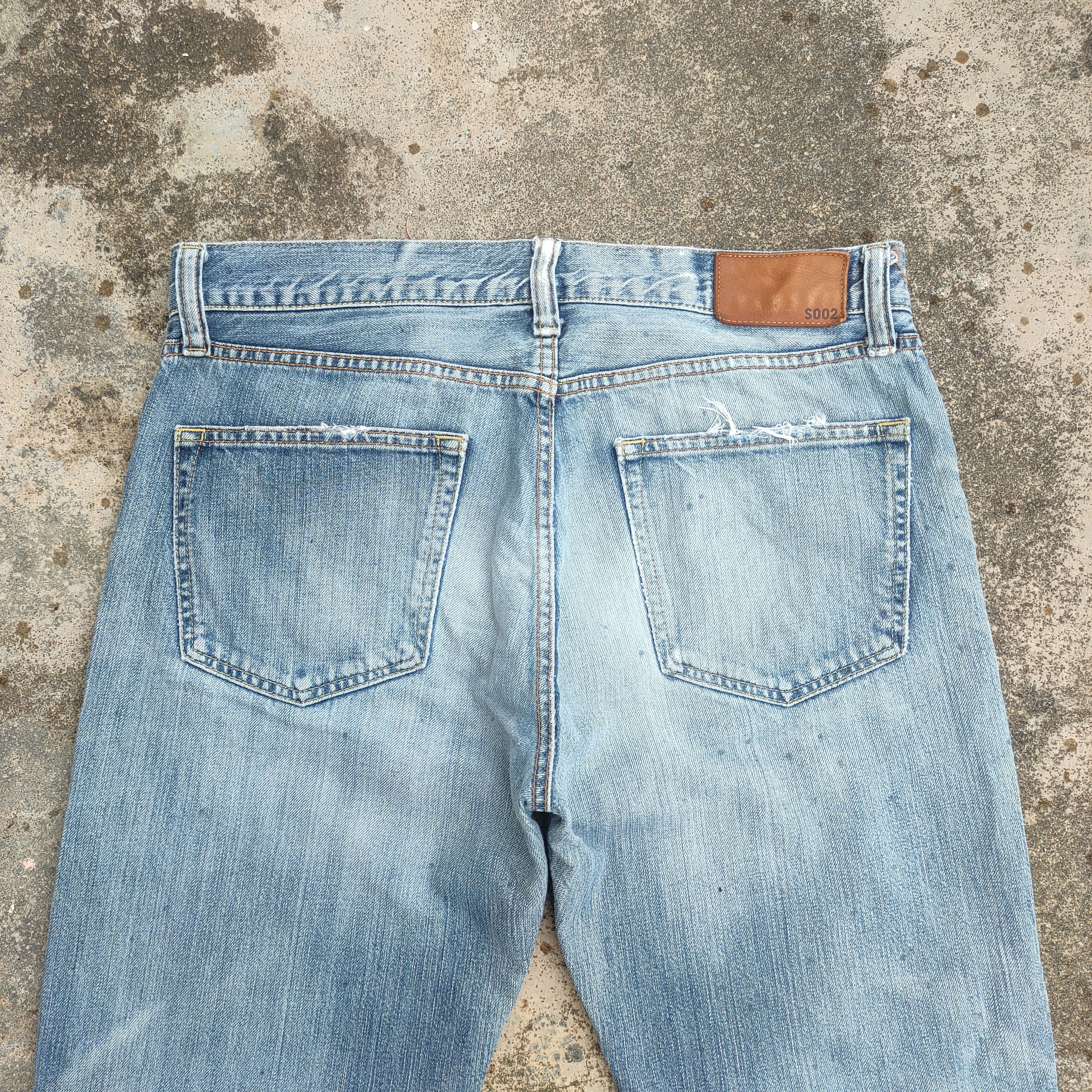 Japanese Brand VINTAGE JAPANESE S002 RIPPED FADED JEANS DENIM PANTS Size US 34 / EU 50 - 8 Thumbnail