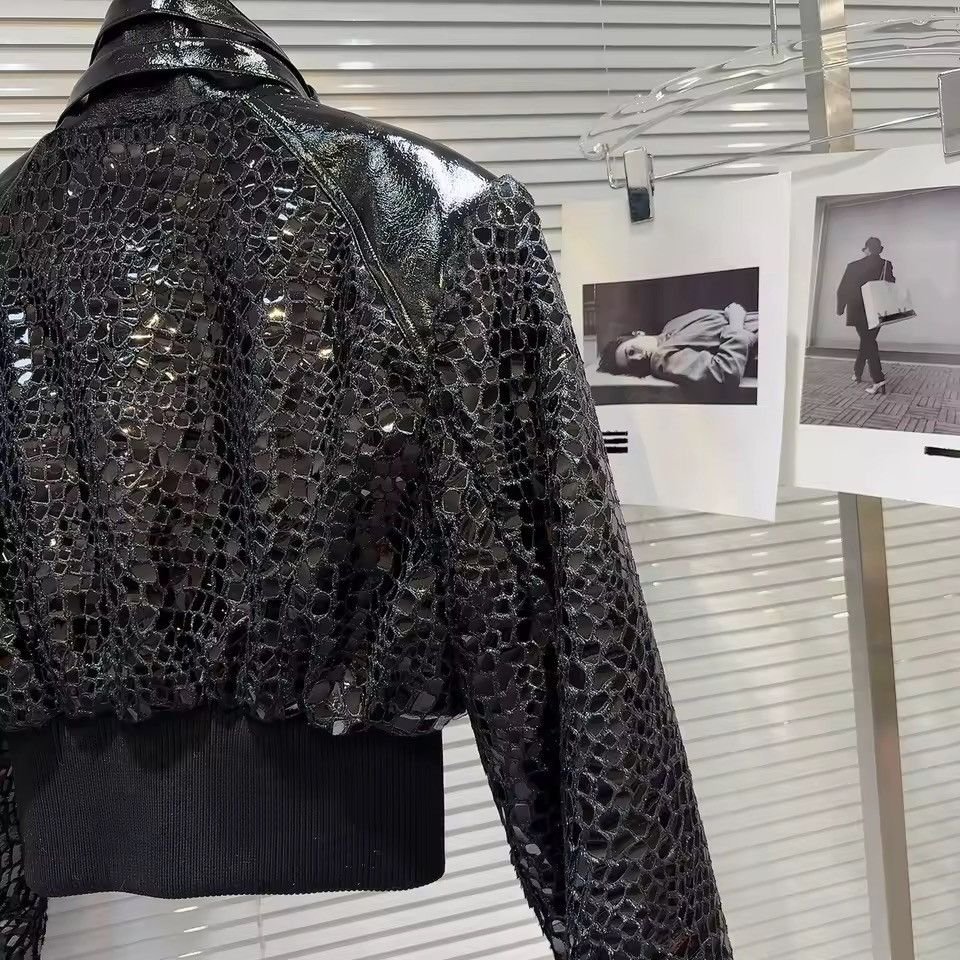 Other Designer Punk Patent PU Leather Glossy Trendy Y2k Jacket Size L / US 10 / IT 46 - 8 Thumbnail