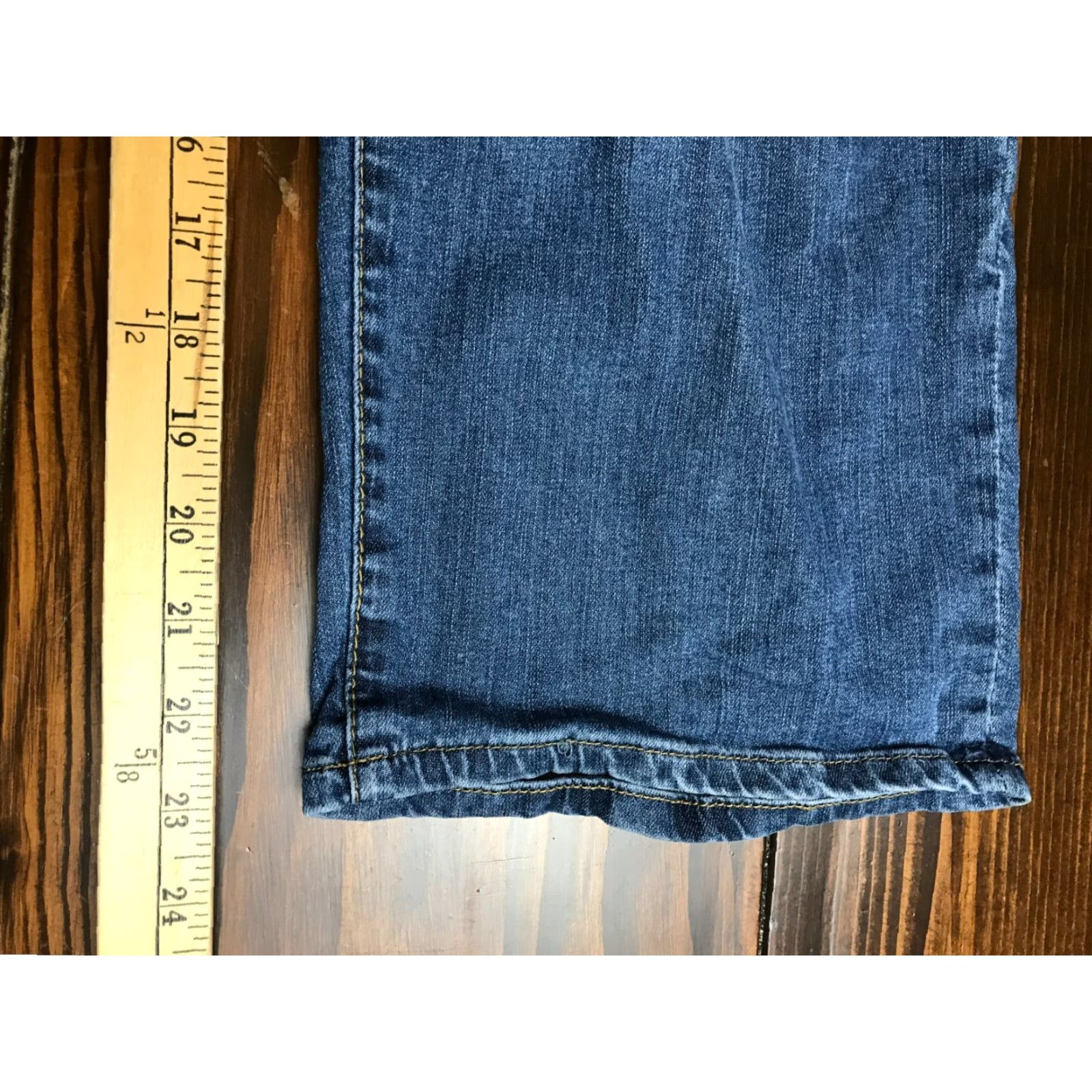 Vintage Fashion Bug Jeans Woman's 24 Blue Denim Pockets - Straight High Rise Regular Fit, Size 24, Denim, Pockets, Jeans, Women, Blue Size 42" / US 20 - 5 Thumbnail