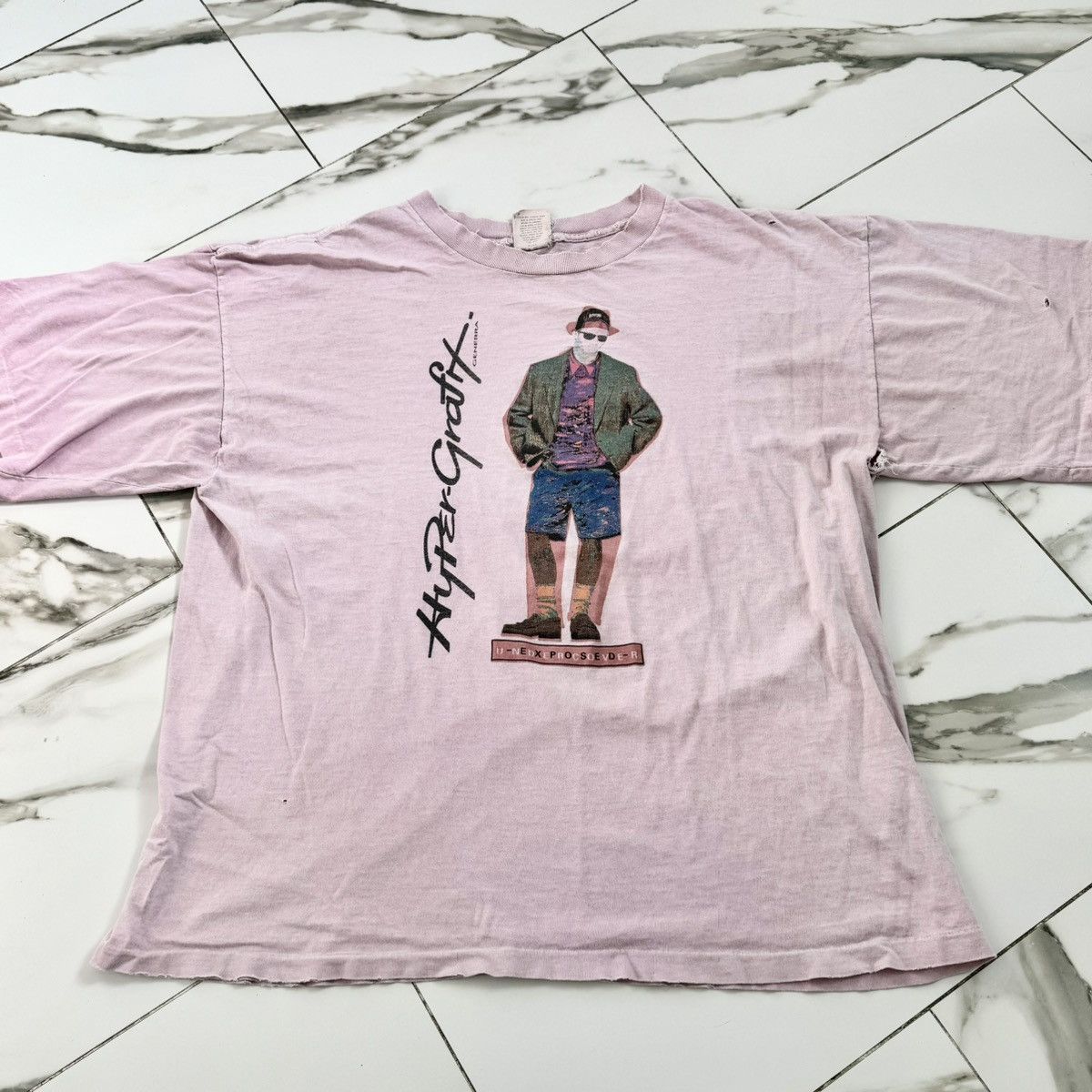 Vintage VINTAGE HYPER-GRAPHIX TEE! Size US XL / EU 56 / 4 - 4 Thumbnail