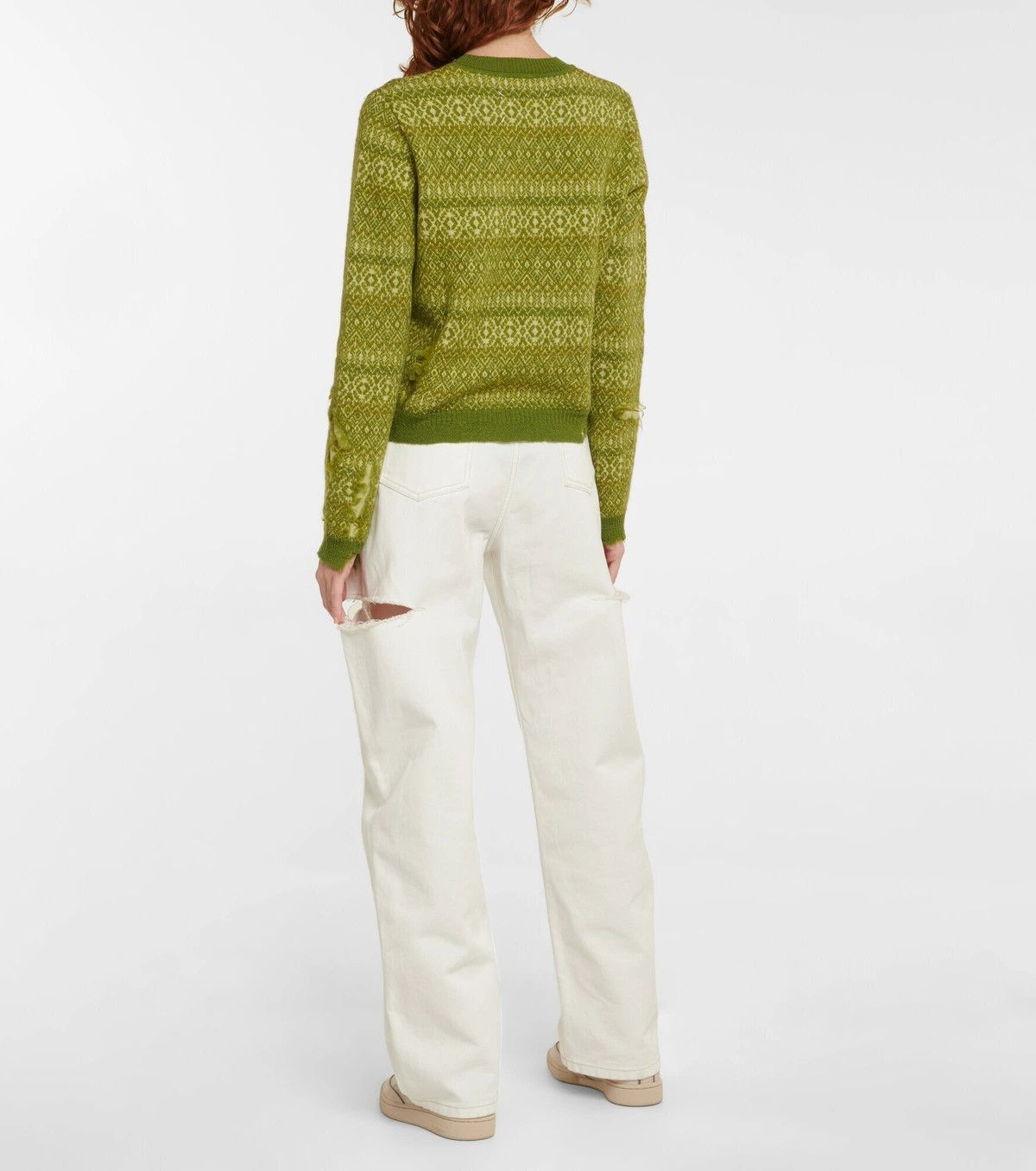 Maison Margiela o1y0625 Crewneck Sweater in Green Size S / US 4 / IT 40 - 4 Thumbnail