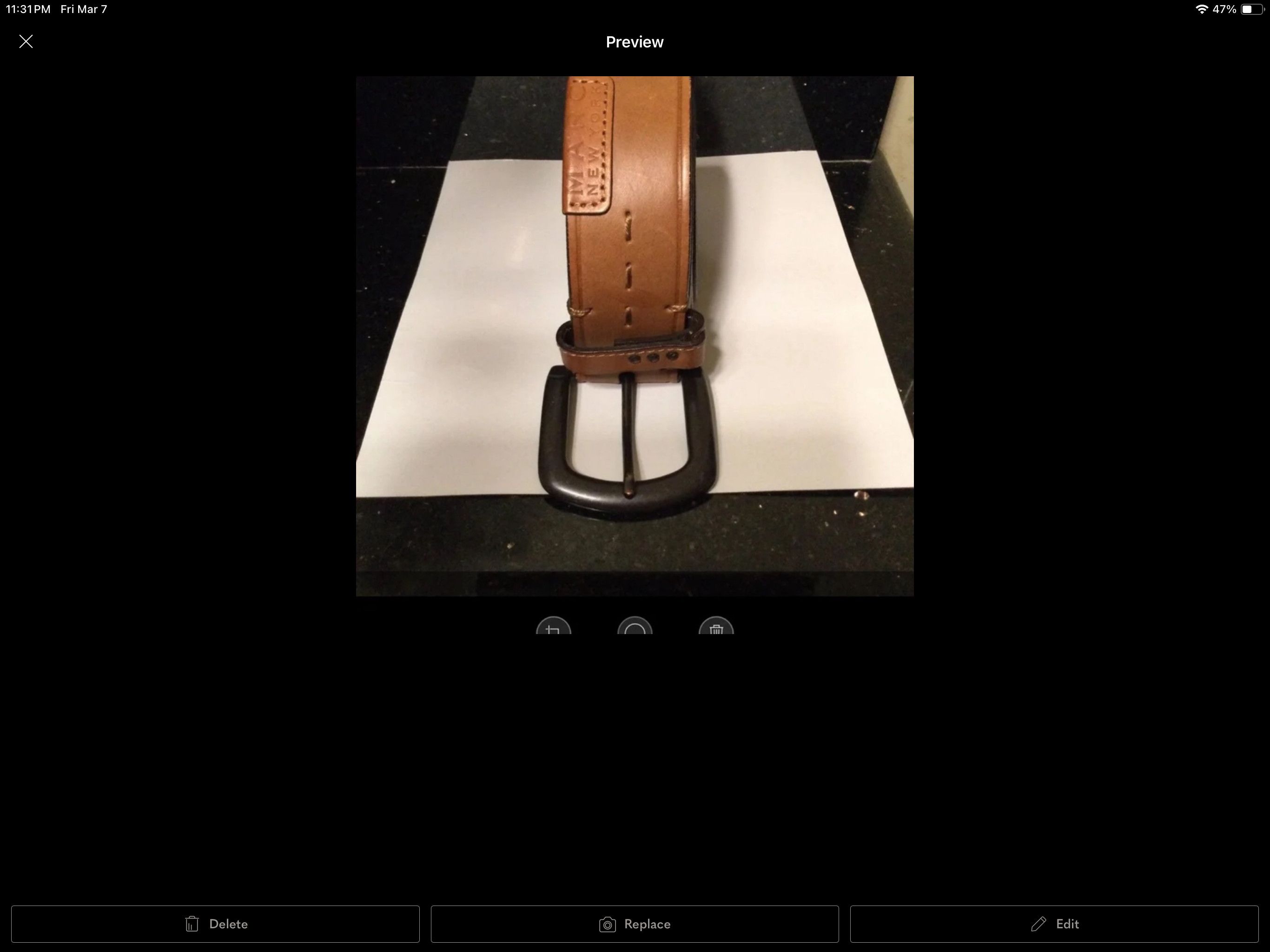 Andrew Marc Men’s MARC New York Belt Size 32 - 3 Thumbnail