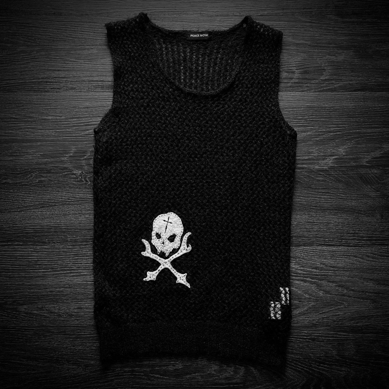 Japanese Brand Black Peace Now Mohair Skull Tank Size US S / EU 44-46 / 1 - 1 Preview