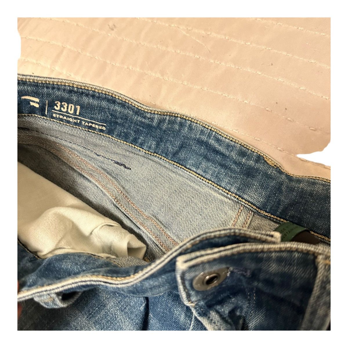 G-Star G Star Raw Denim Jeans 3301 Blue Size 33/32 (100% Authentic) Size US 33 - 9 Thumbnail