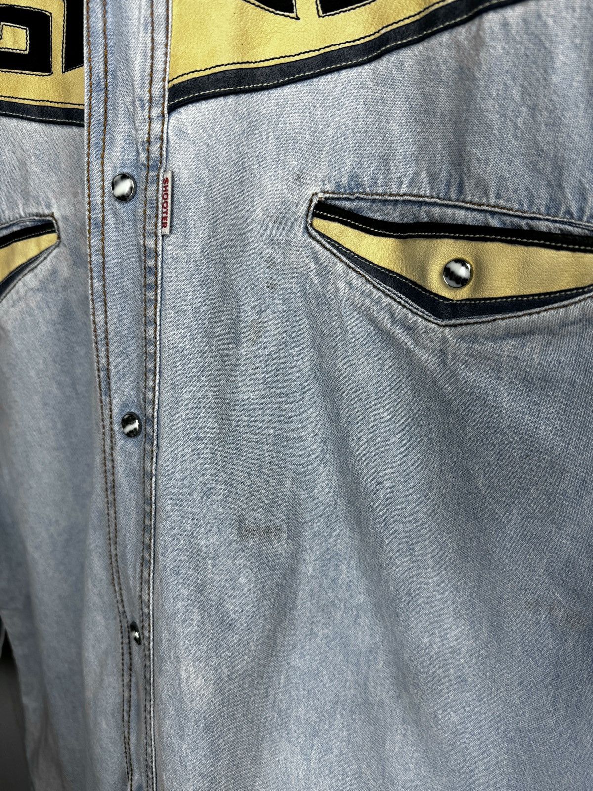 Other Vintage 90s Shooter Denim Western Native Cowboy Rodeo Shirt Size US XL / EU 56 / 4 - 8 Thumbnail