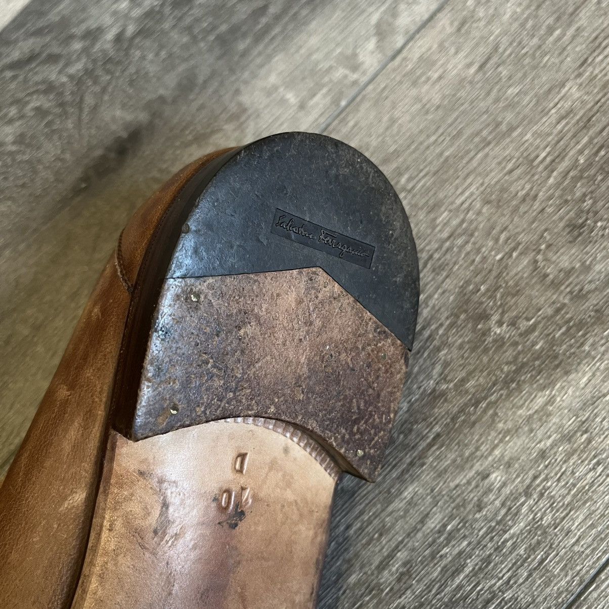 Designer Vintage Salvatore Ferragamo Tassel Leather Loafers Shoes Low Size US 10 / EU 43 - 6 Thumbnail