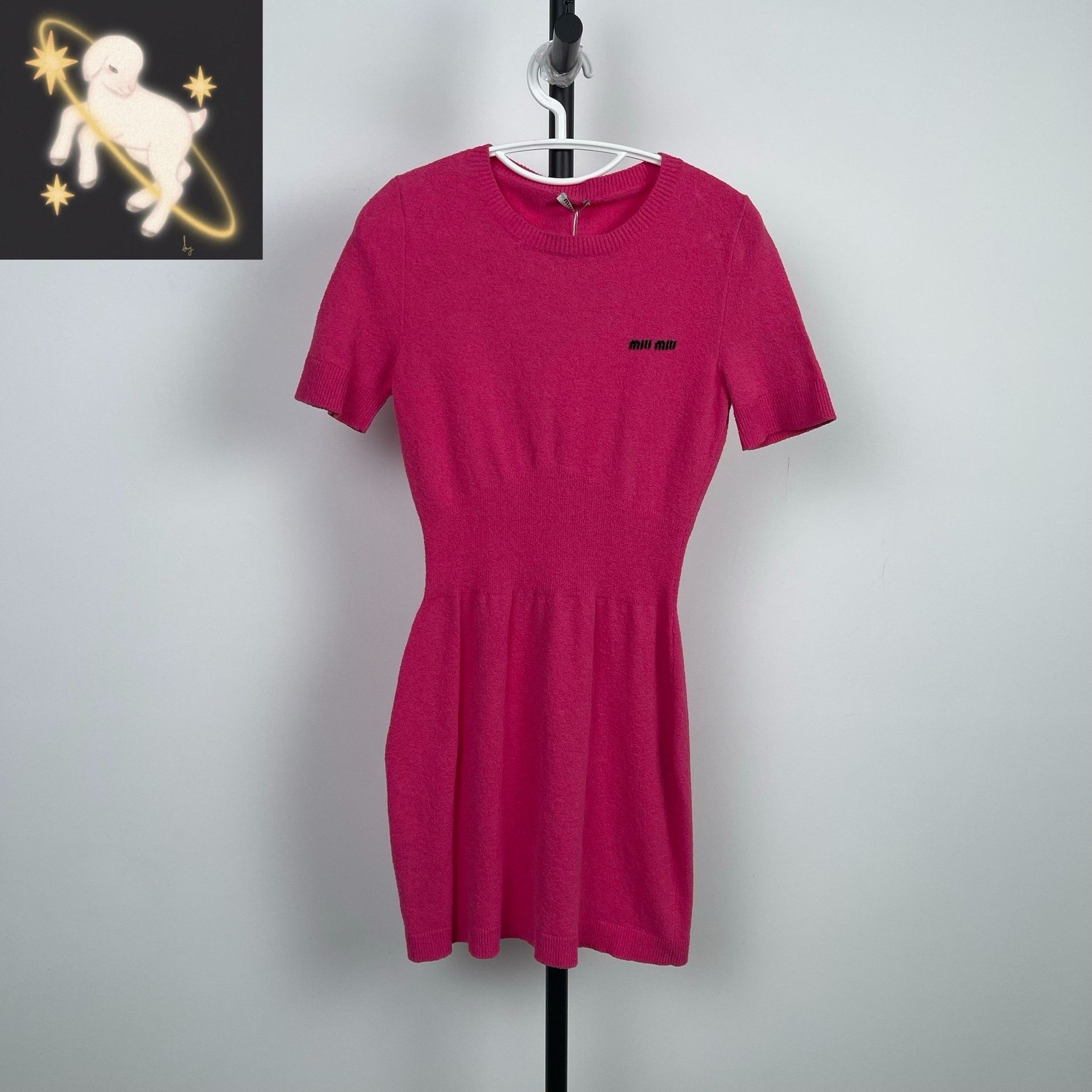 Miu Miu Miu Miu Knit Slim Pink Dress 40 Women Size M / US 6-8 / IT 42-44 - 1 Thumbnail