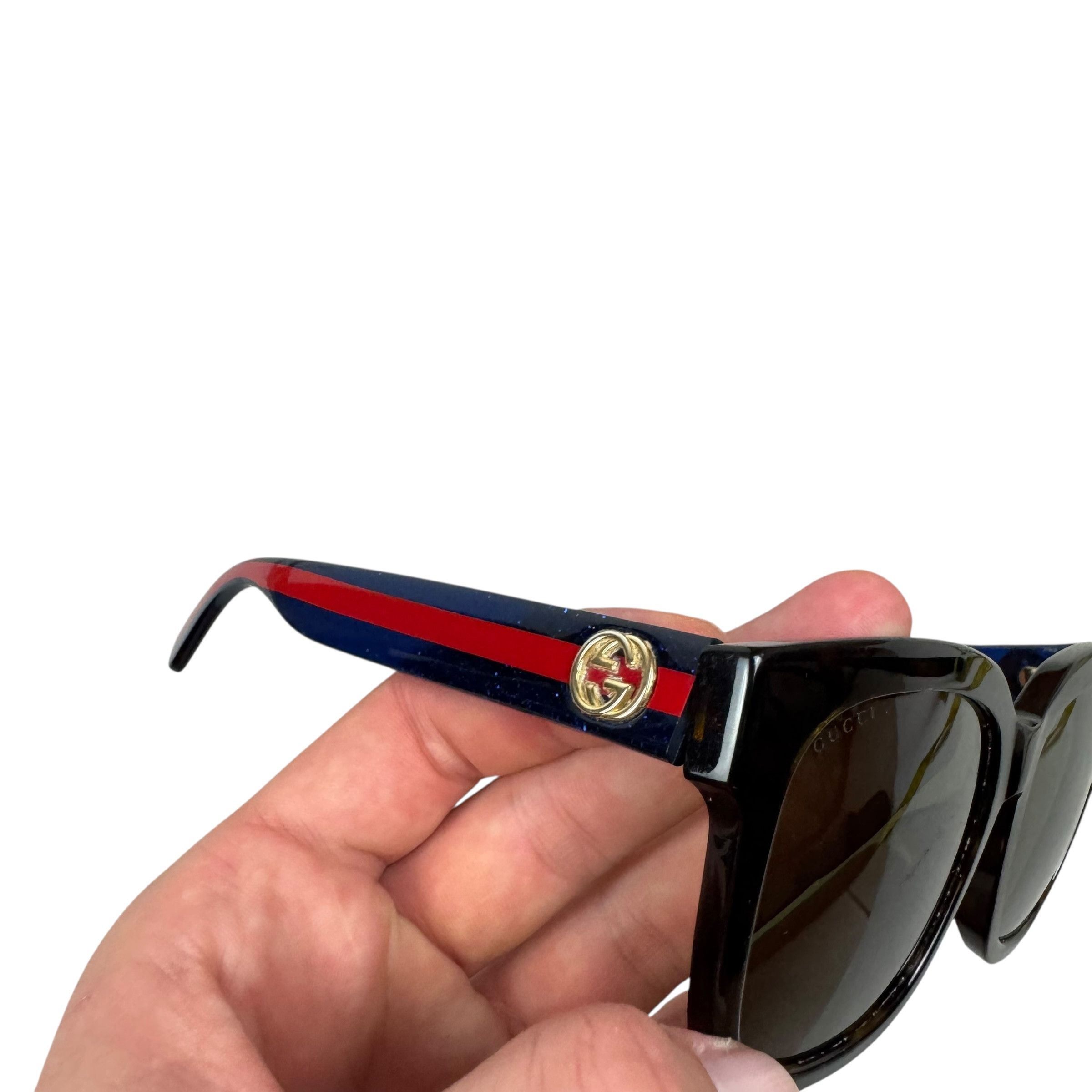 Gucci Gucci GG0034SA-003 Womens Black Frame Gray Lenses Sunglasses Size ONE SIZE - 7 Thumbnail