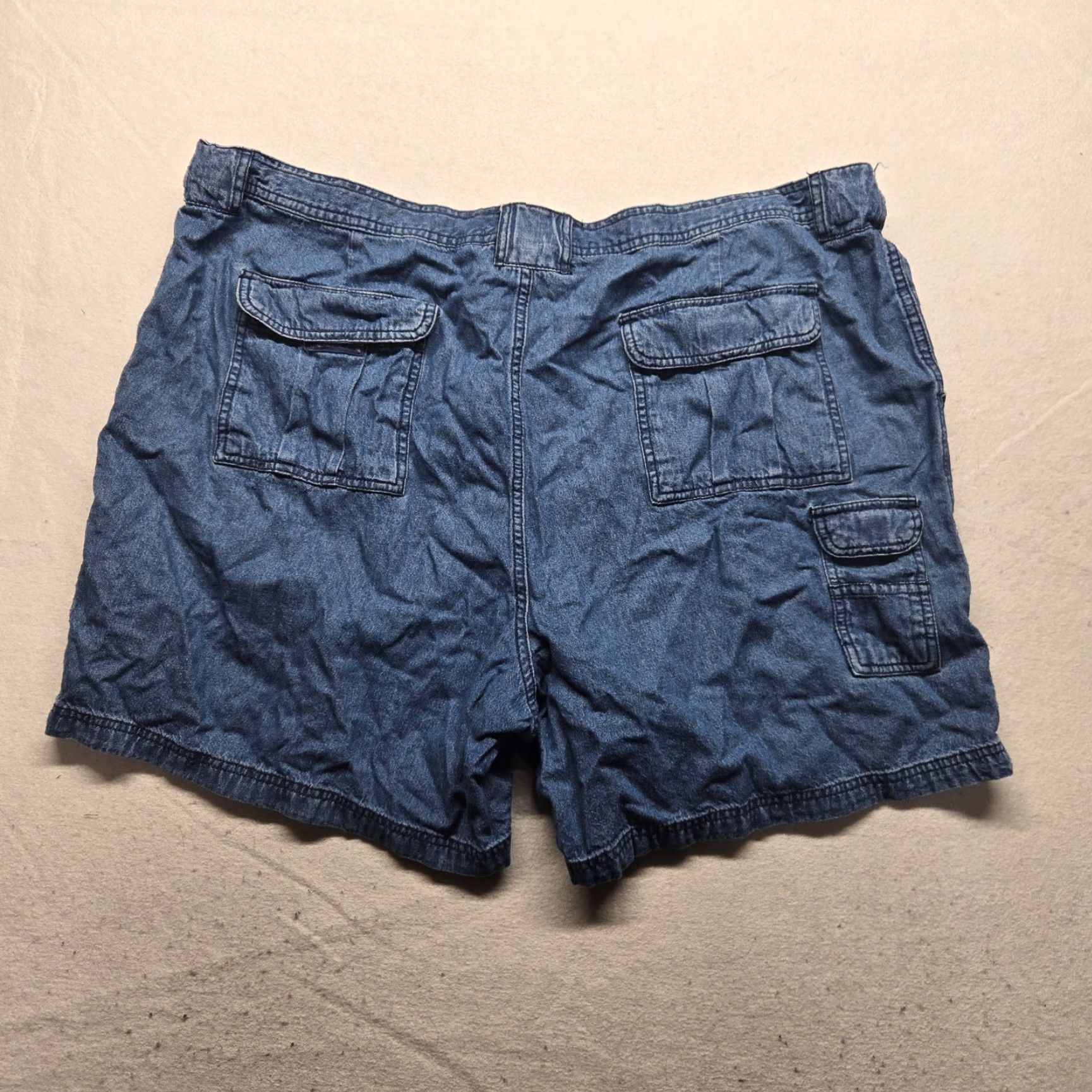 Denime Saddlebred Denim Cargo Pants Dark Wash Blue Jean Plus Size 48W Women’s Jeans Cargo Denim Pants Womens 48W Size 34" / US 12 / IT 48 - 8 Thumbnail