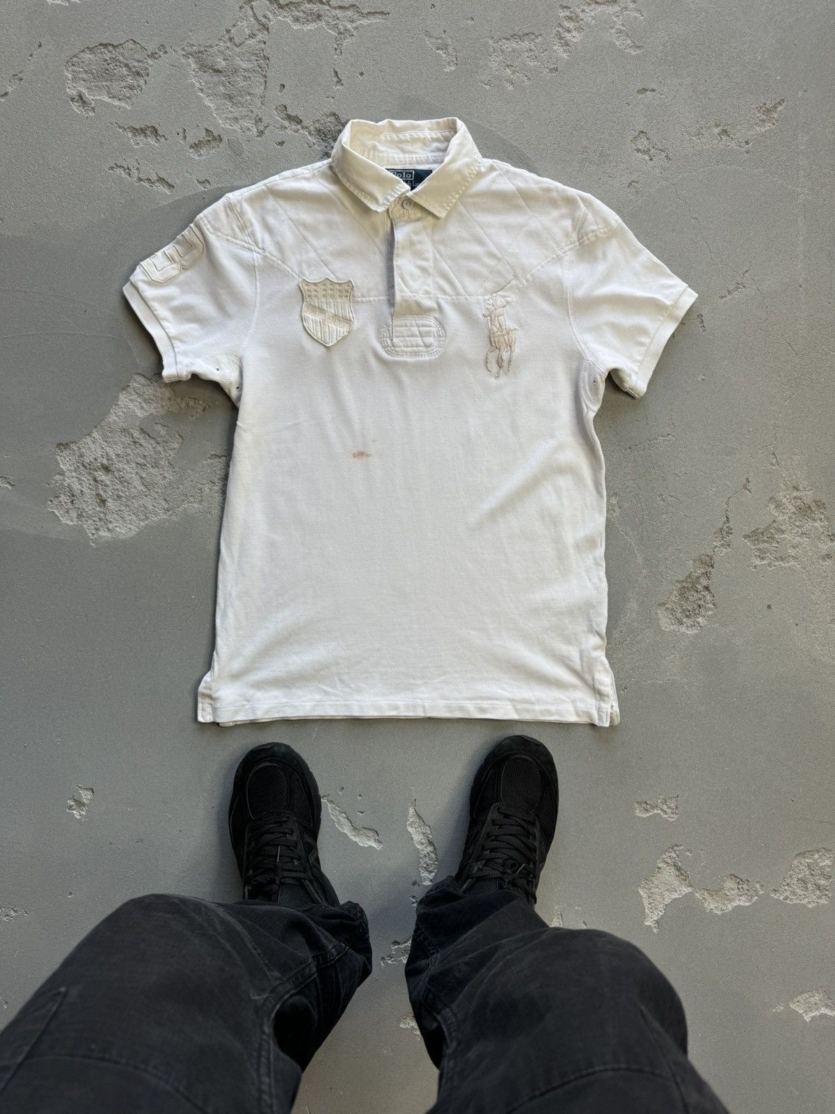 Polo Ralph Lauren Vintage POLO RALPH LAUREN USA Rugby Shirt Big Logo Size US M / EU 48-50 / 2 - 2 Thumbnail