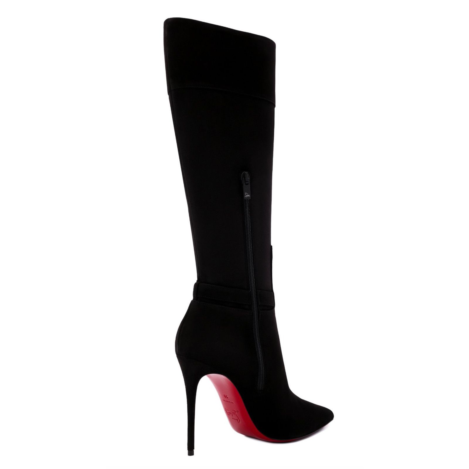 Christian Louboutin Christian Louboutin Lock Kate Botta 100 Black Suede Knee Size US 10.5 / IT 40.5 - 8 Thumbnail