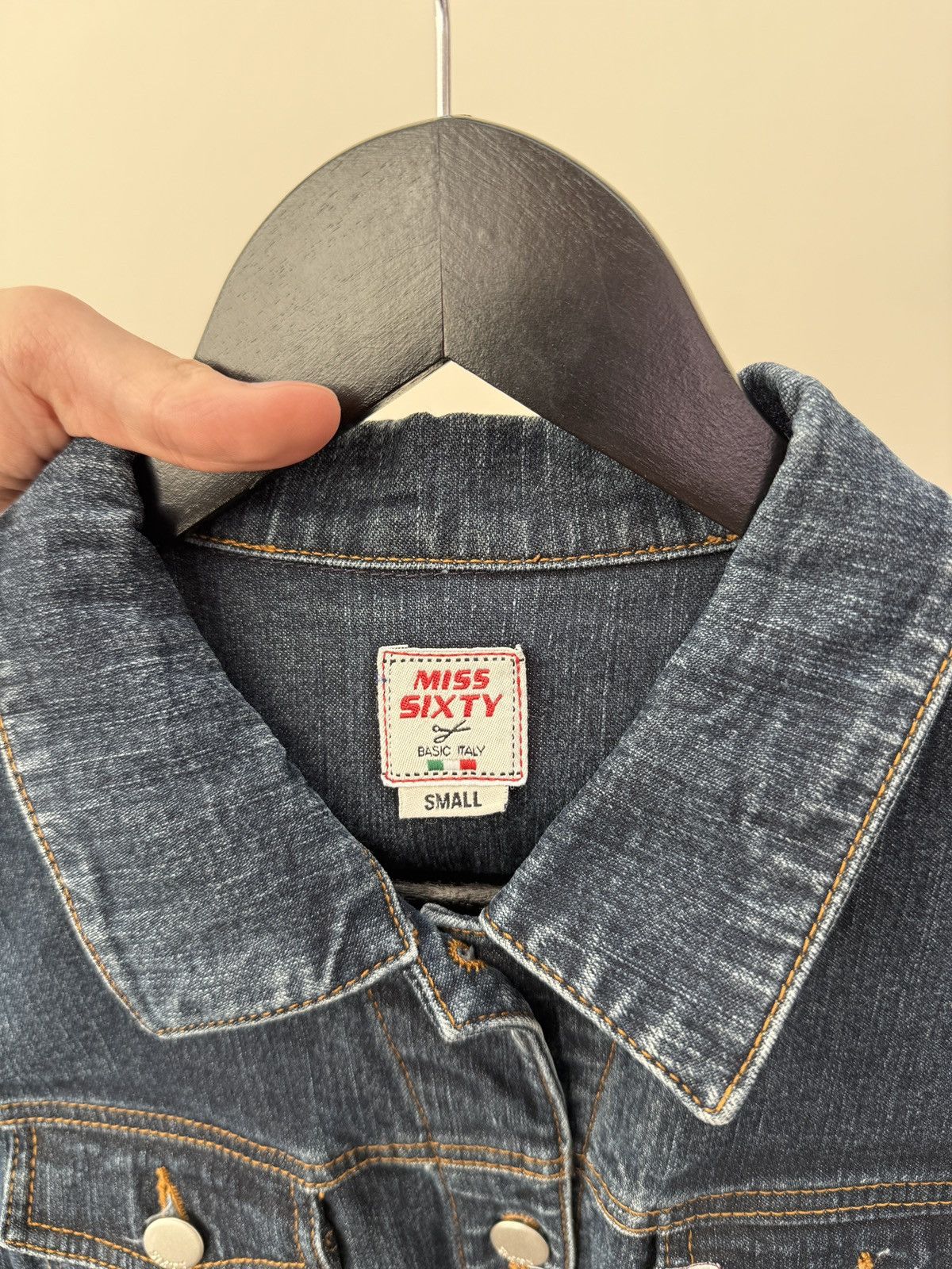 Miss Sixty MISS SIXTY Italy VTG 90s Cotton Denim Slim Fit Jacket Size S / US 4 / IT 40 - 8 Thumbnail
