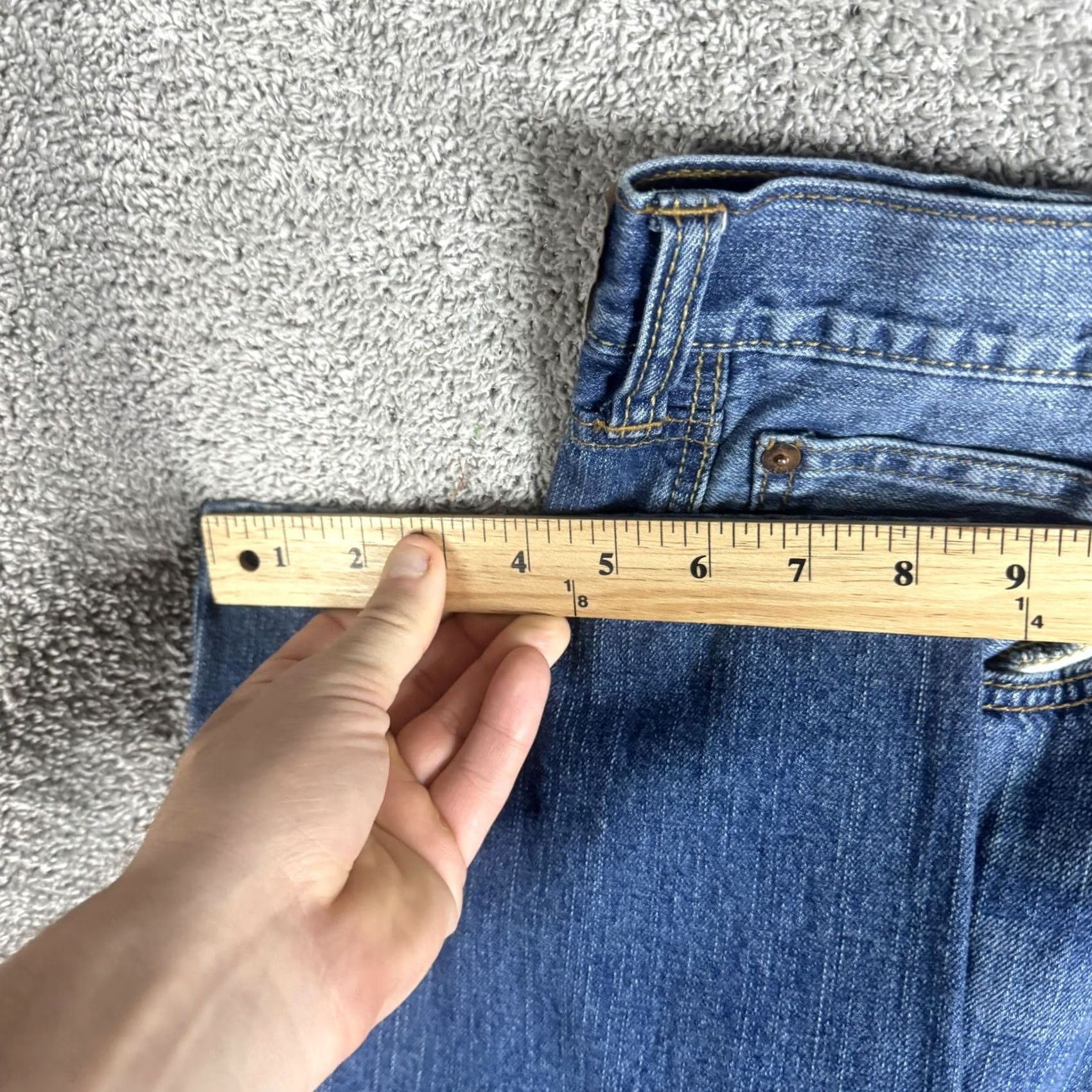 American Eagle Outfitters American Eagle Original Straight Jeans Mens 38x34 Blue Denim Medium Wash Casual Shirt? Size US 38 / EU 54 - 7 Thumbnail