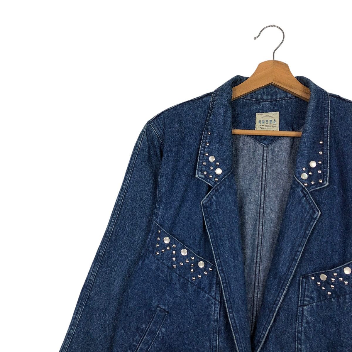 Japanese Brand 📌Vintage Biker Denim Jacket Indigo Cetra Issey Miyake Size US M / EU 48-50 / 2 - 8 Thumbnail