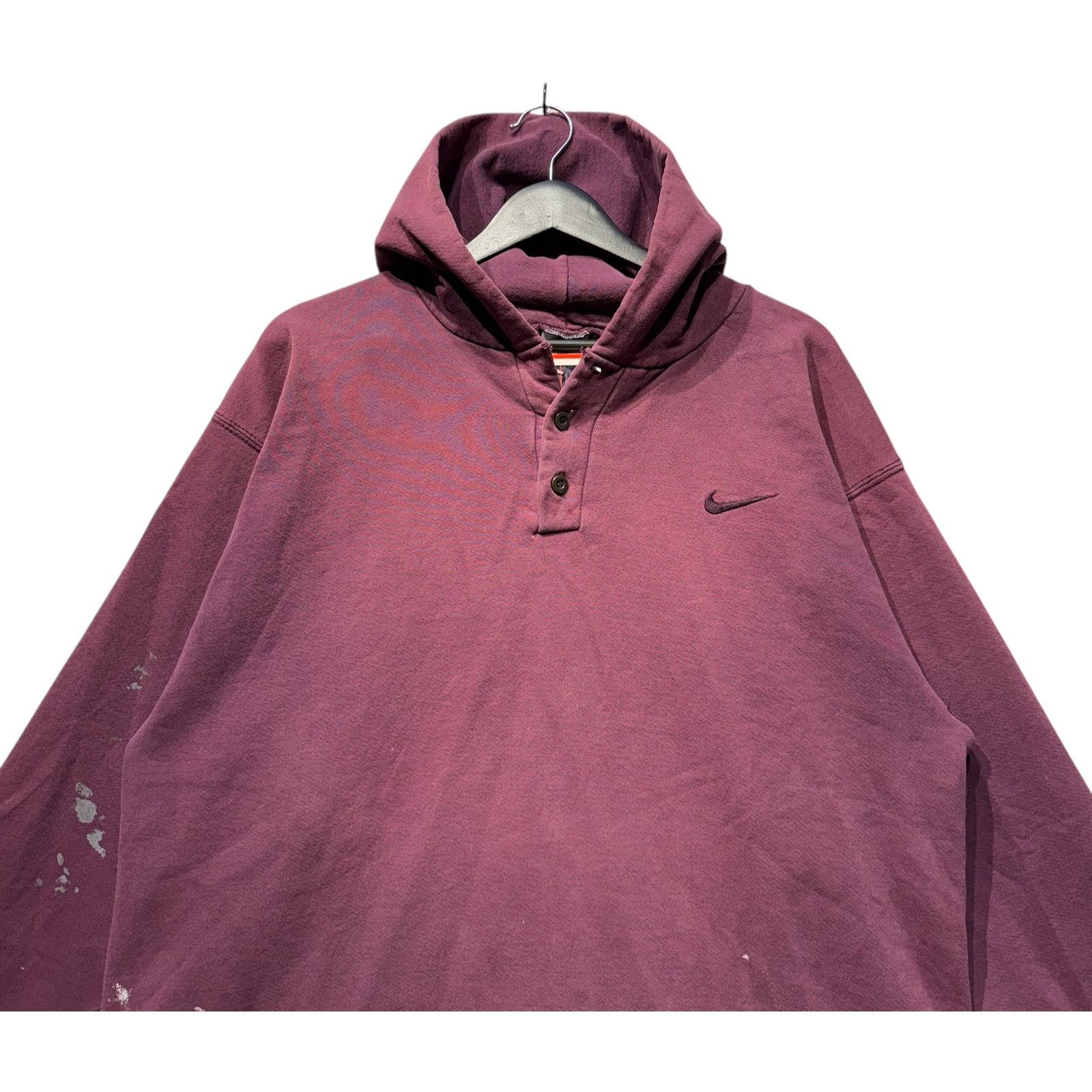 Nike Vintage Nike Tonal Mini Swoosh Quarter Button Hoodie Large Size US L / EU 52-54 / 3 - 2 Thumbnail