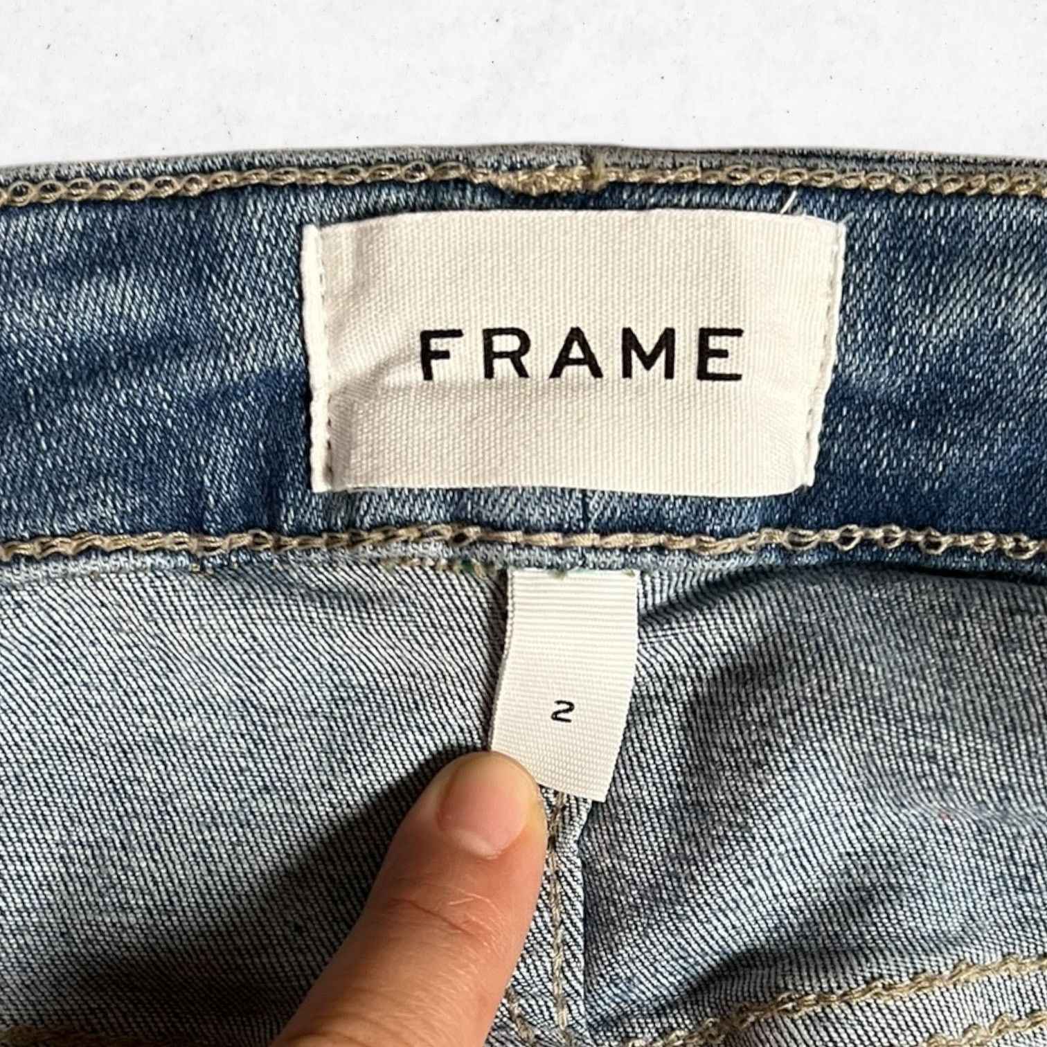 Frame FRAME Le One Skinny Jeans Women's Size 2 Stretch High Waist Size 32" / US 10 / IT 46 - 3 Thumbnail