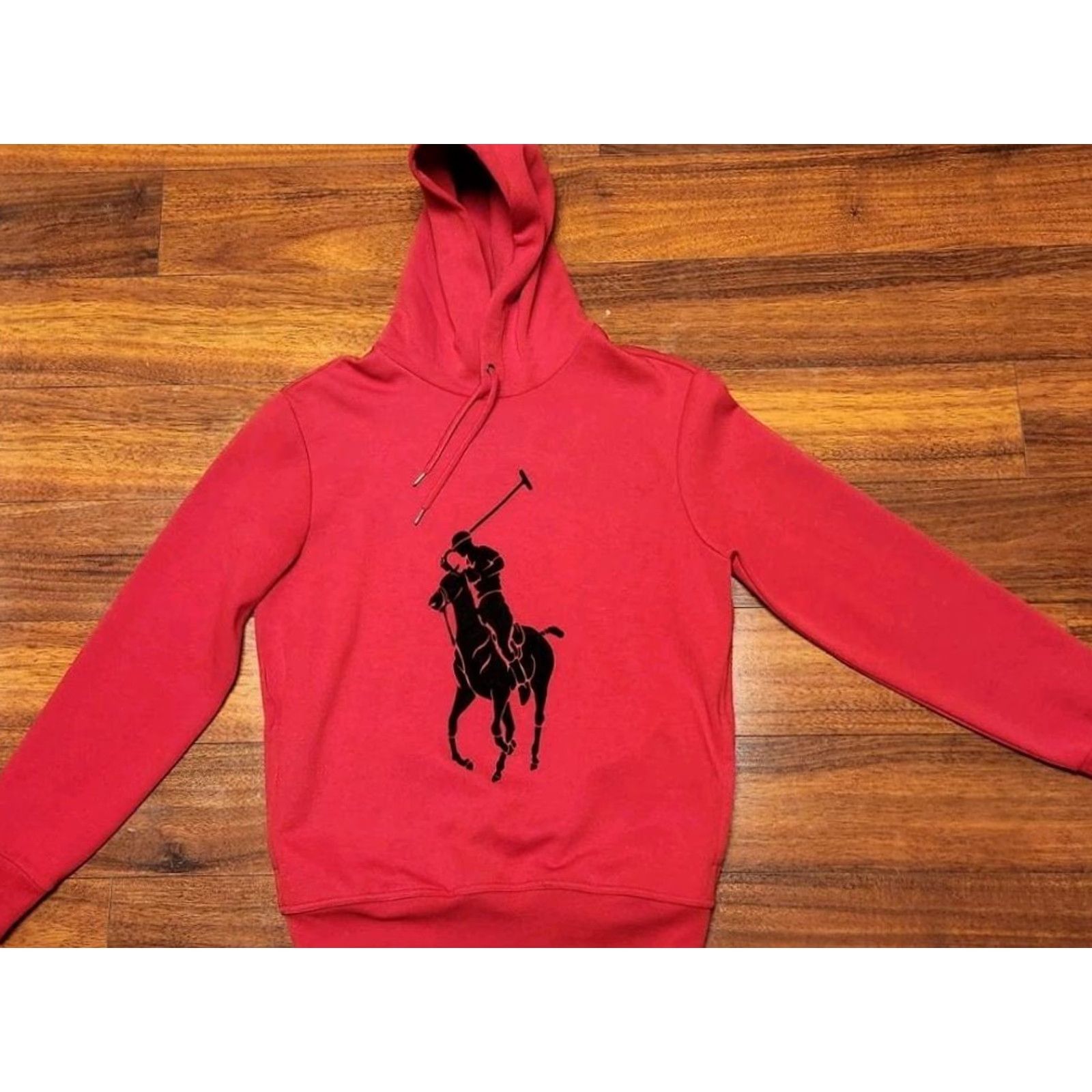 Polo Ralph Lauren Polo Ralph Lauren Red Hoodie Pullover Sweatshirt S Small GRAPHIC PRINT PONY LOGO RL Hooded, Pockets, All Seasons Men Adult Shirt Size US S / EU 44-46 / 1 - 6 Thumbnail