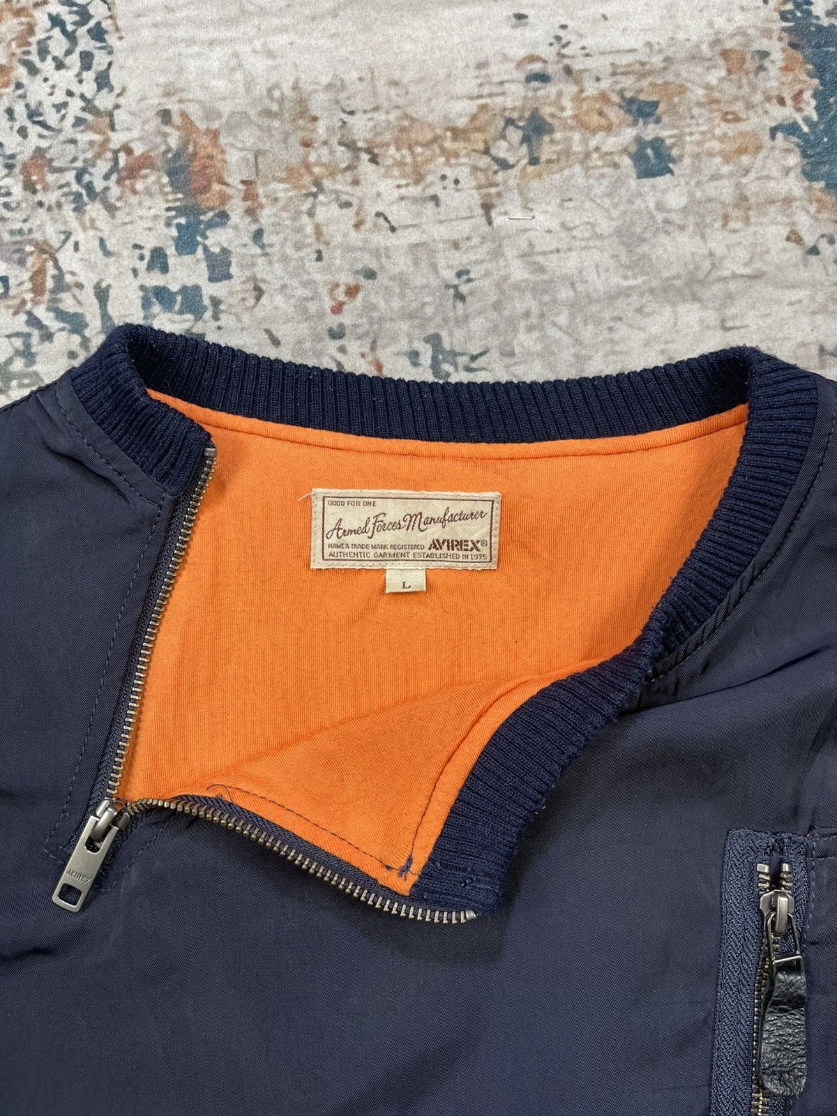 Avirex Avirex Navy Military Type MA-1 Pull Over Bomber Size US M / EU 48-50 / 2 - 11 Thumbnail
