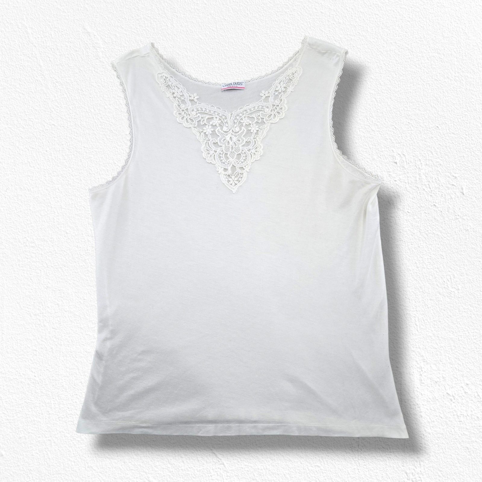 Vintage Vintage 80s Cuddl Duds Lace Tank Large USA Size Large Size L / US 10 / IT 46 - 2 Thumbnail