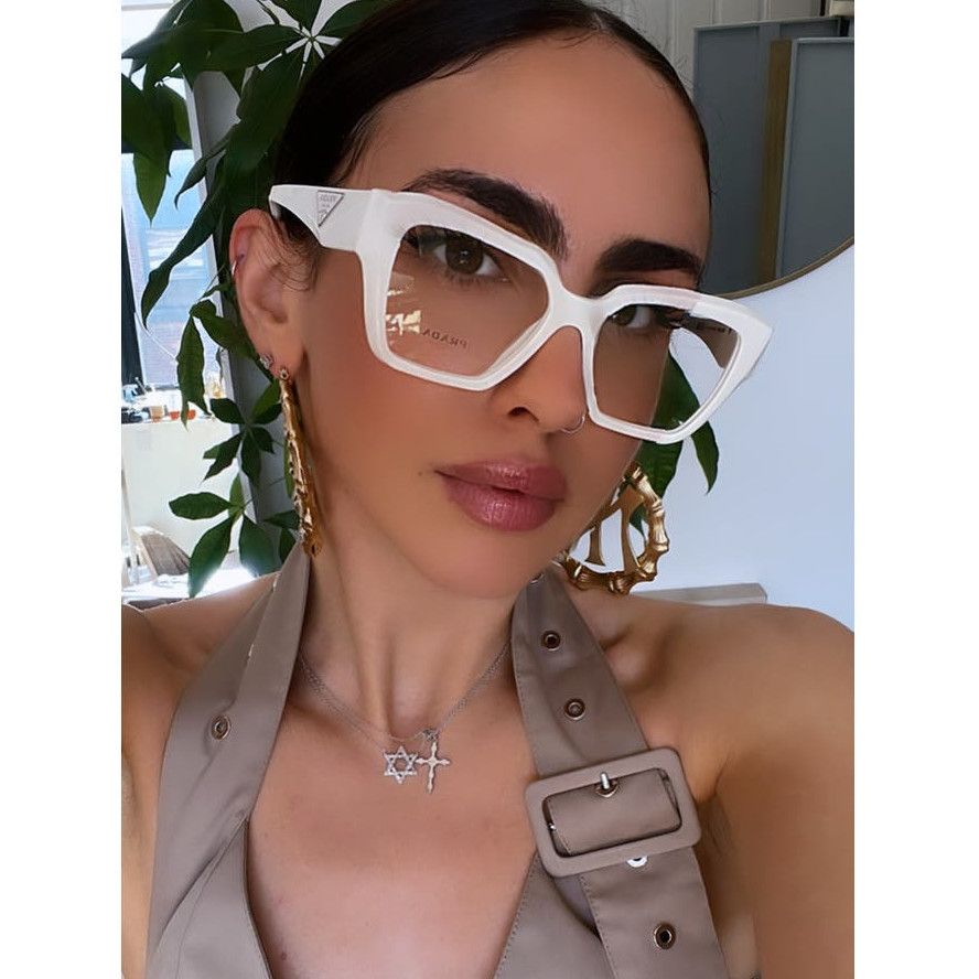 image of New Prada Pr09Zv Eyeglasses Frames In White, Men's