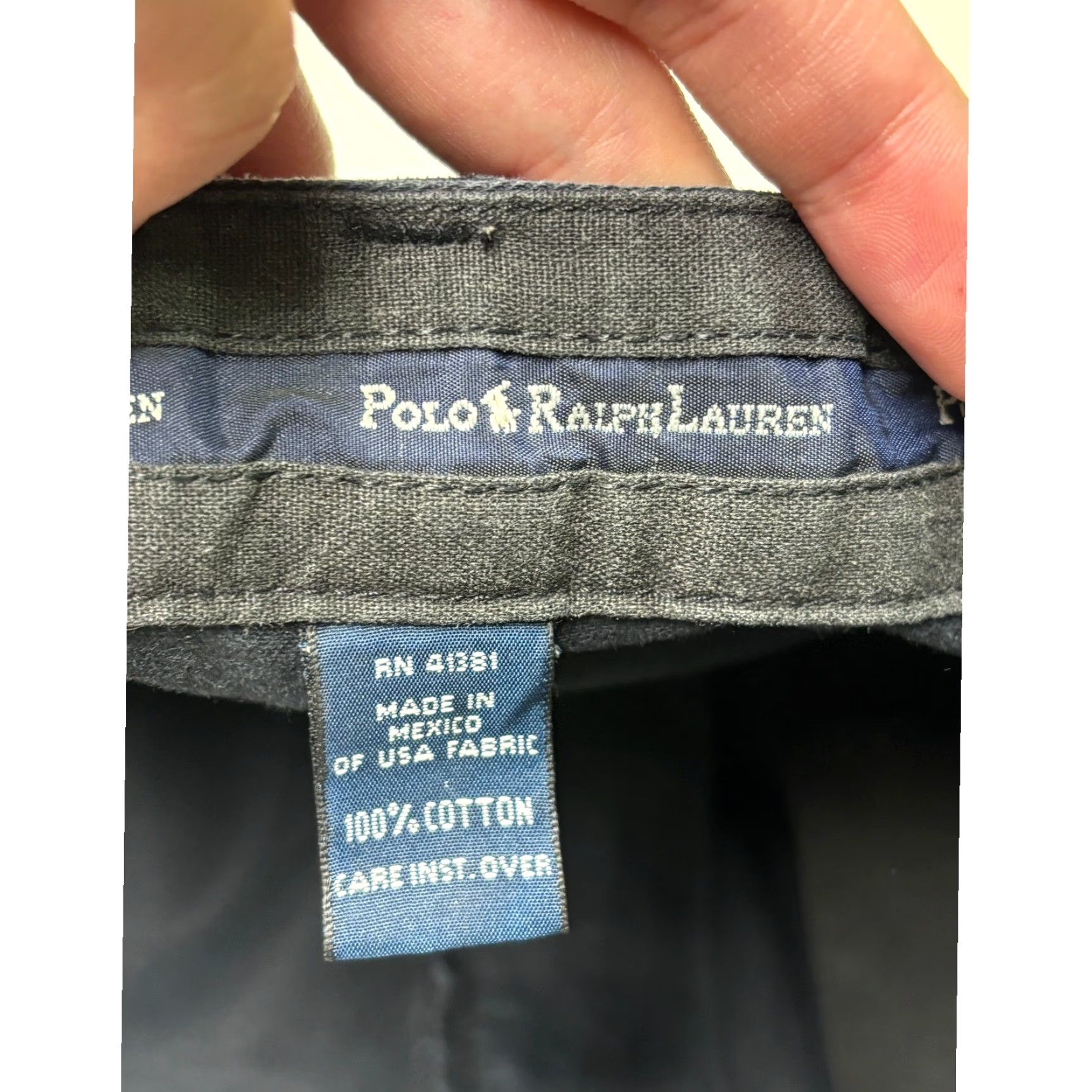 Polo Ralph Lauren VINTAGE Polo Ralph Lauren Mens Classic Fit Pleated Chinos Dark Gray 35x30 Cotton Size US S / EU 44-46 / 1 - 3 Thumbnail