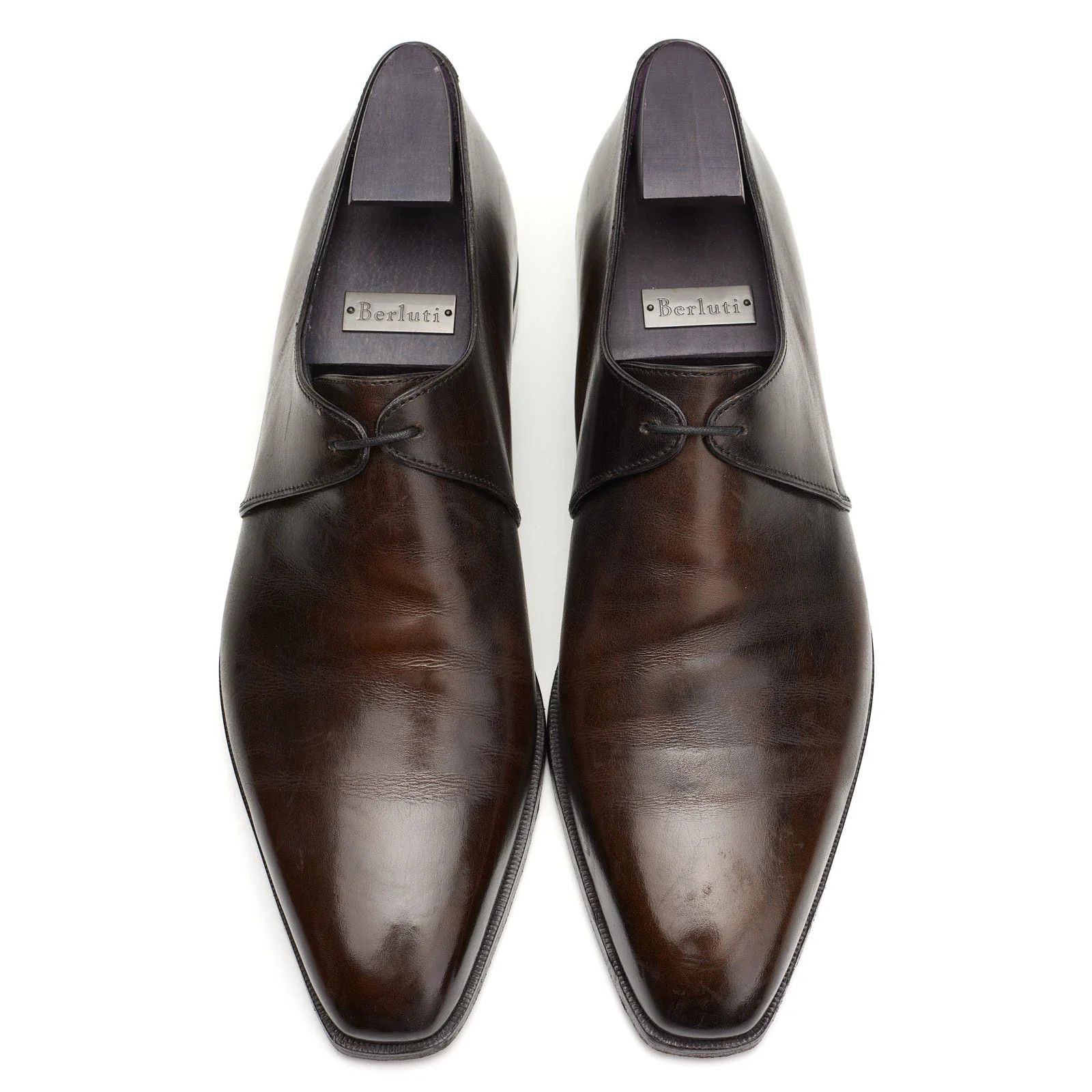 Berluti BERLUTI Dark Brown Patina Leather Oxford Dress Shoes Size US 9 / EU 42 - 2 Thumbnail