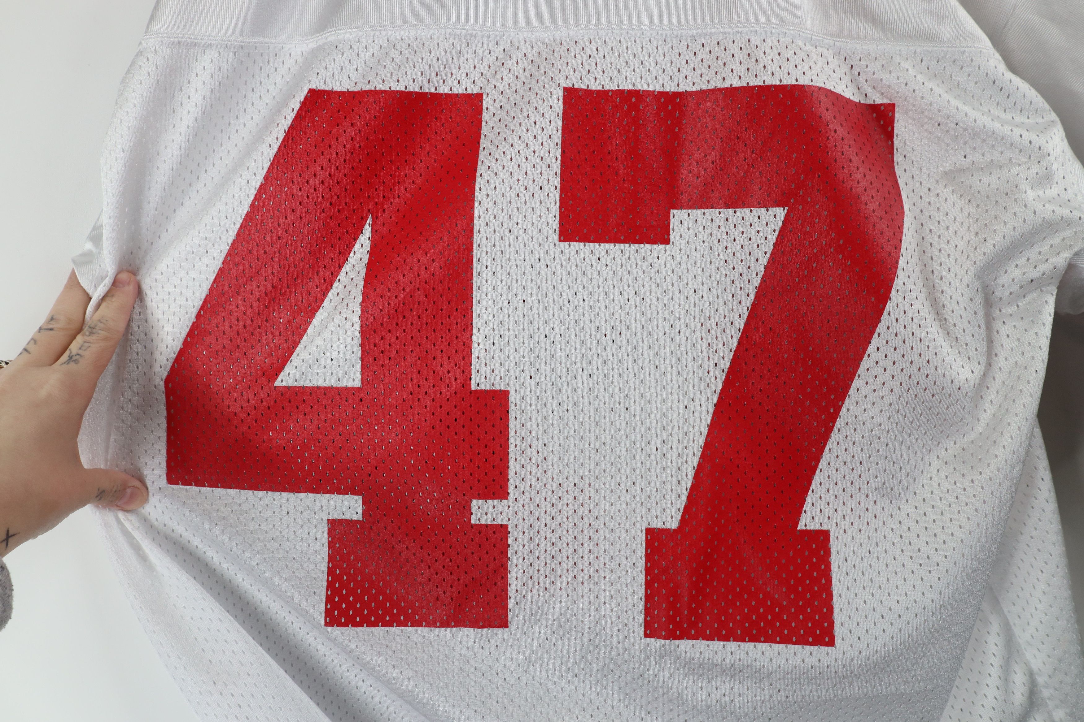 Nike × Vintage Vintage Nike Ohio State University Football Jersey White #47 Size US L / EU 52-54 / 3 - 12 Thumbnail