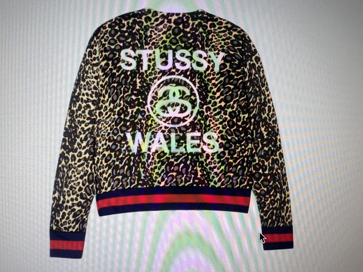 stussy WALES BONNER LEOPARD SWEATER L