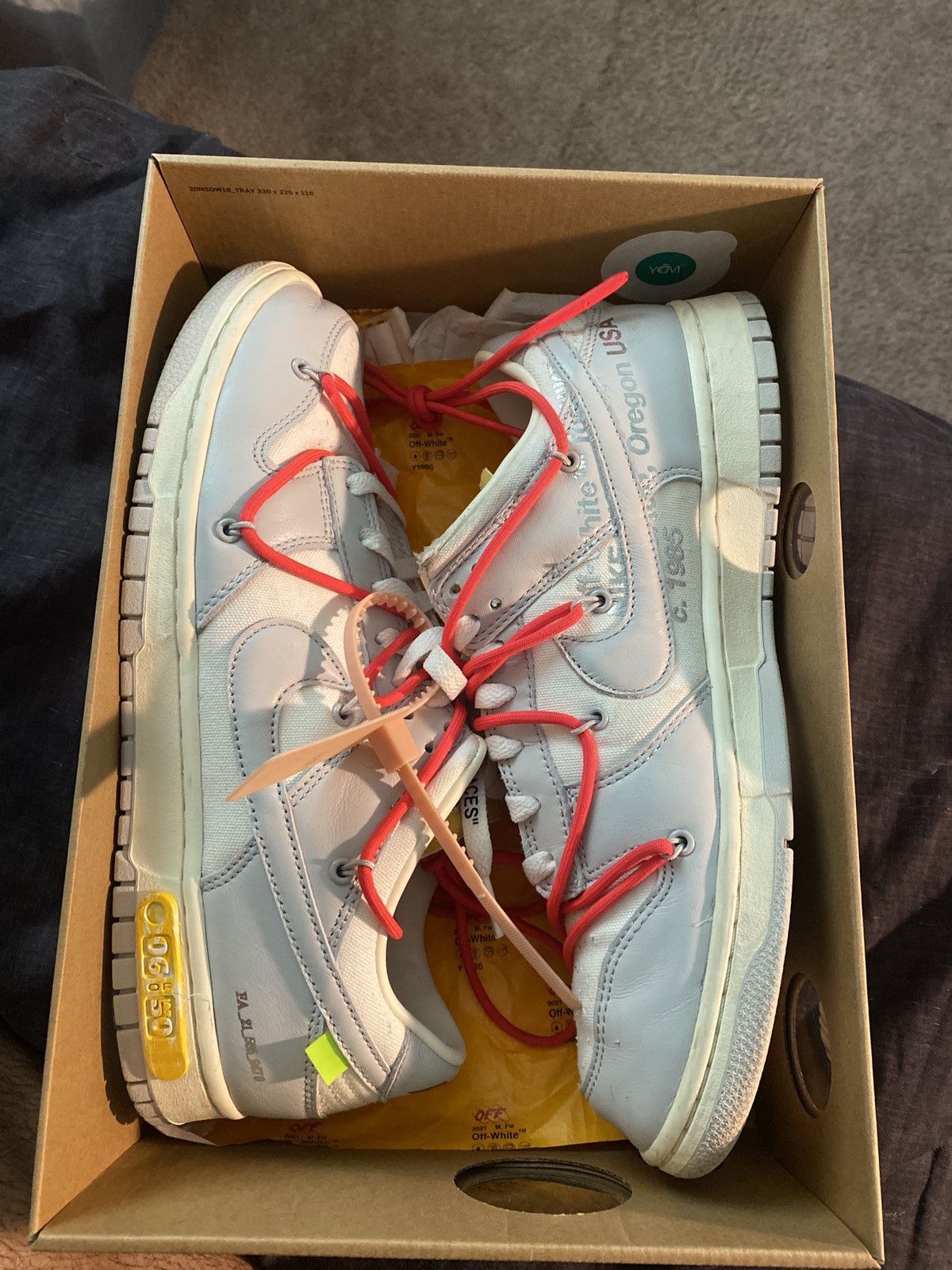 Off-White Nike x off white dunk low lot 6 Size US 12 / EU 45 - 1 Thumbnail