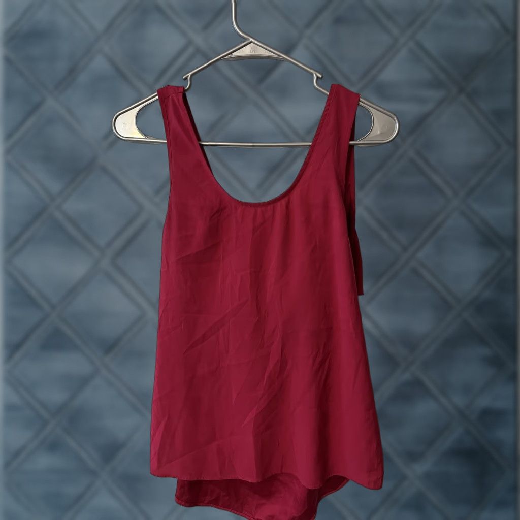 Express Express Blouse Women's Round Neck Sleeveless Cross Back Polyester Small Pink Size S / US 4 / IT 40 - 1 Thumbnail