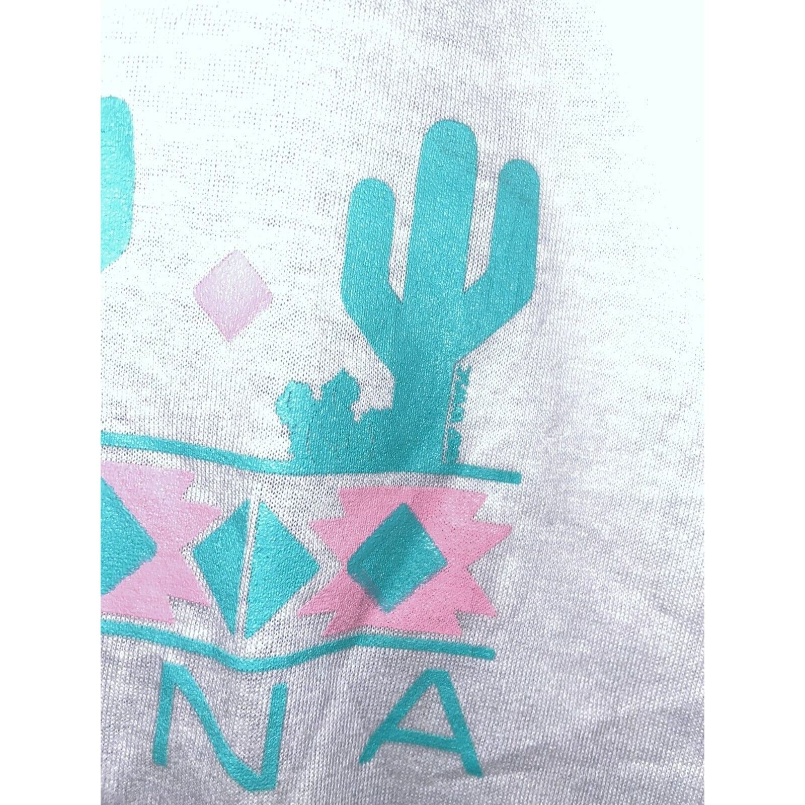 Jerzees Vintage Arizona Southwestern Graphic White M Shirt 80s Size US M / EU 48-50 / 2 - 5 Thumbnail