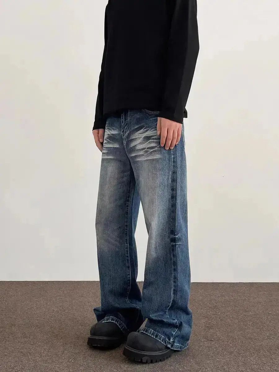 Japanese Brand High street style washed and distressed micro flared jeans Size US 32 / EU 48 - 2 Thumbnail