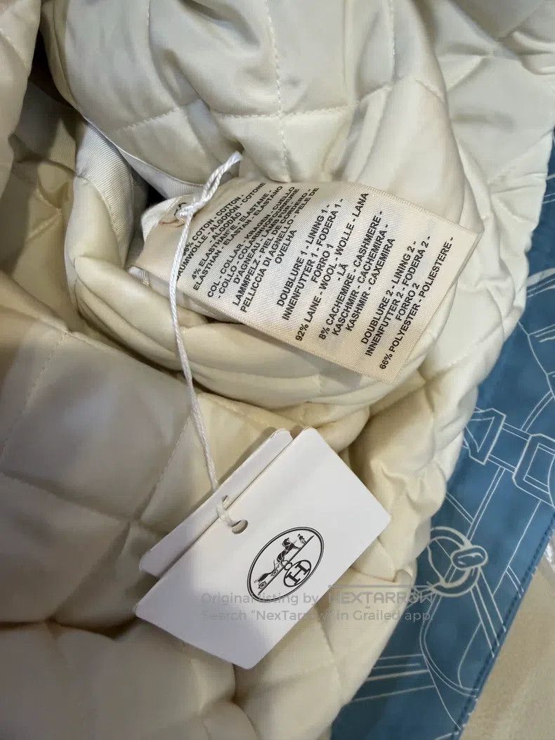 Hermes Hermes 24 Autumn-Winter Blue and White Printed Parka Size XXS / US 00 / IT 34 - 4 Thumbnail