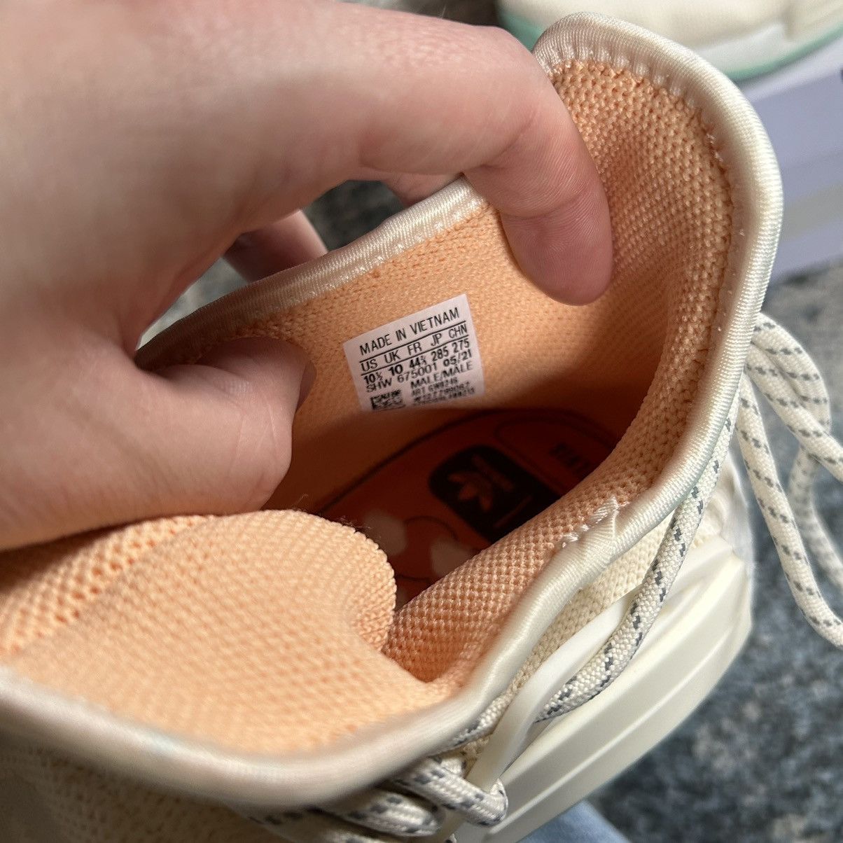 Adidas × Pharrell GW0246 HUMAN RACE NMD NERD CHALK WHiTE GLOW ORANGE MiNT Size US 10.5 / EU 43-44 - 8 Thumbnail