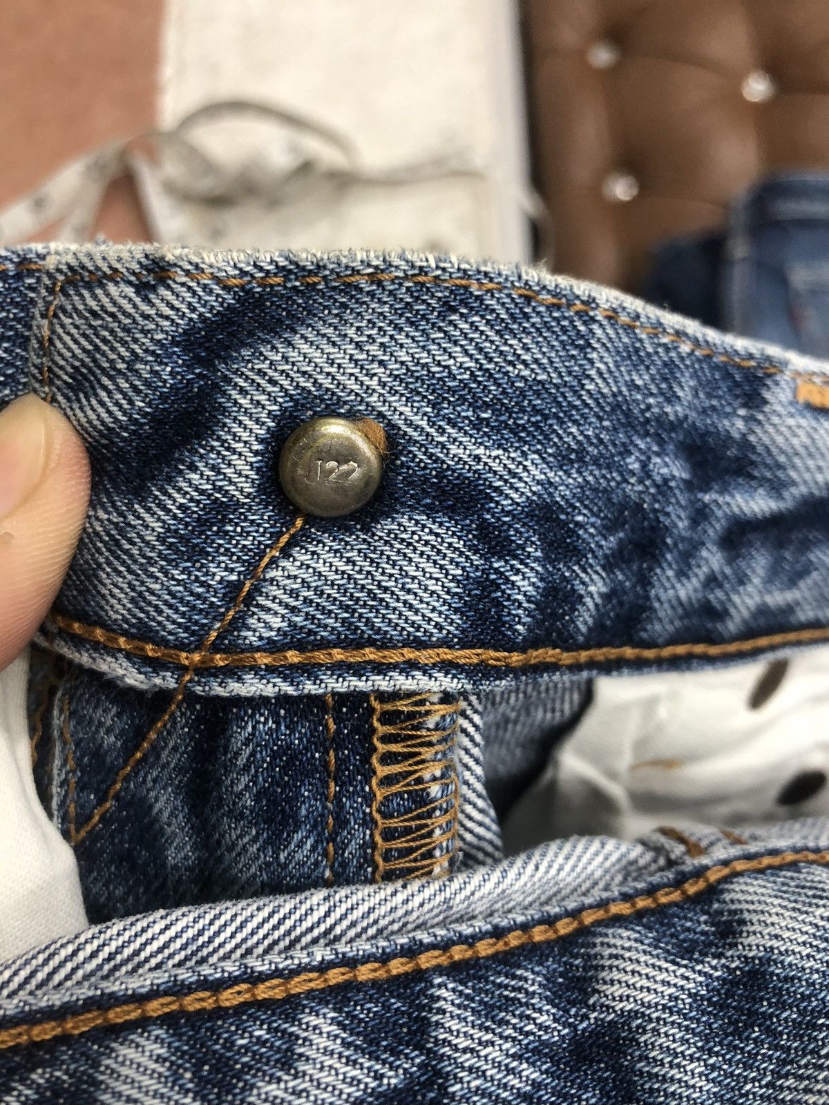 Levi's Levi’s 502 Big E Selvedge Baggy Denim Pants Size US 31 - 10 Thumbnail