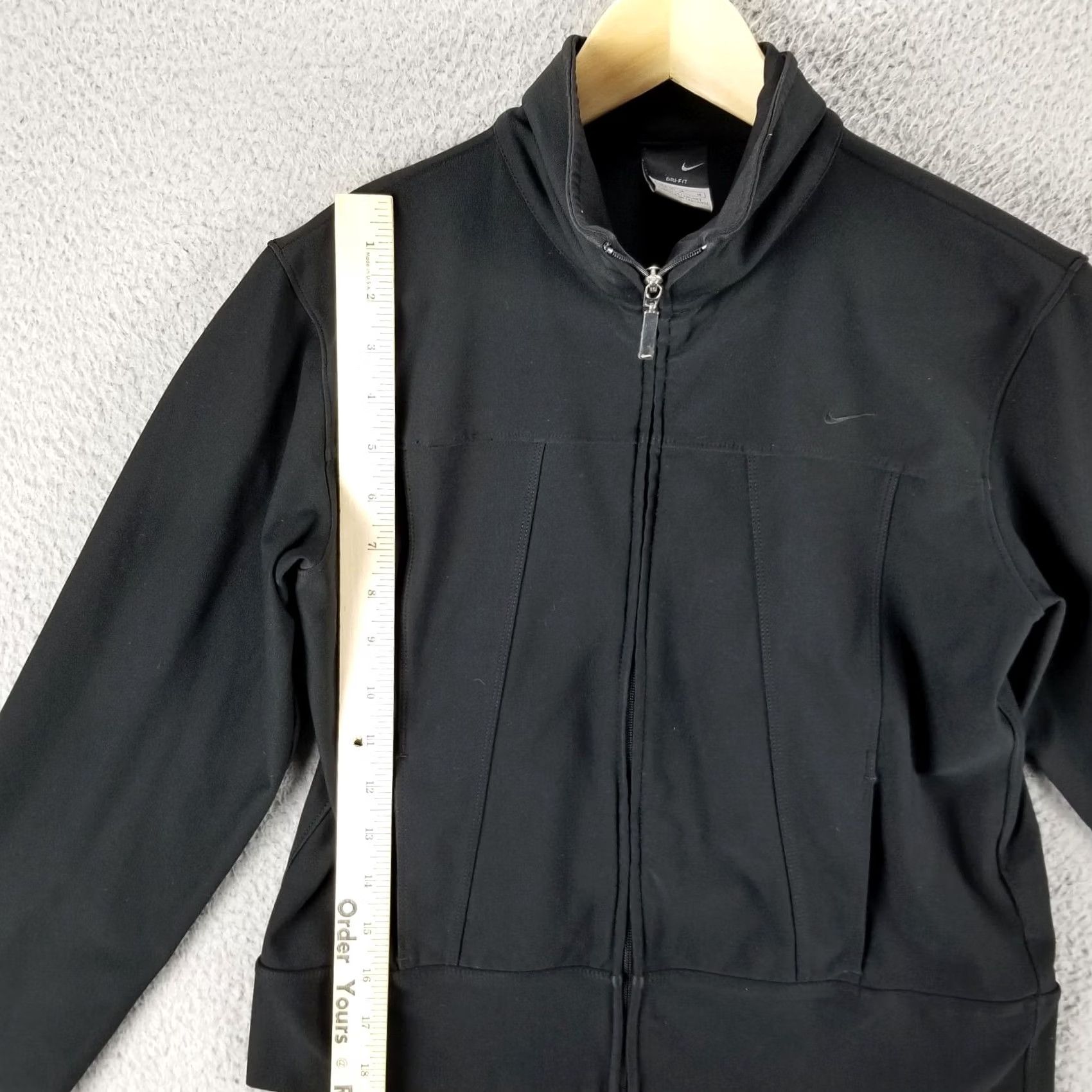 Nike VINTAGE Nike Jacket Women M Black Full Zip 90s Track Jacket Casual Activewear Coat Stadium Sports Weather Size M / US 6-8 / IT 42-44 - 4 Thumbnail