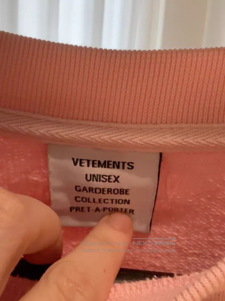 Vetements Vetements Pink Sweatshirt Size XS / US 0-2 / IT 36-38 - 3 Thumbnail