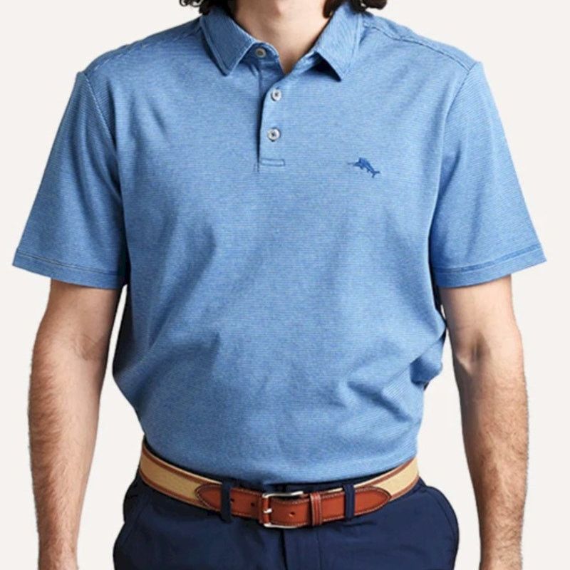 Tommy Bahama TOMMY BAHAMA Pacific Shore Polo Shirt Men M Striped Cotton Size US M / EU 48-50 / 2 - 1 Thumbnail