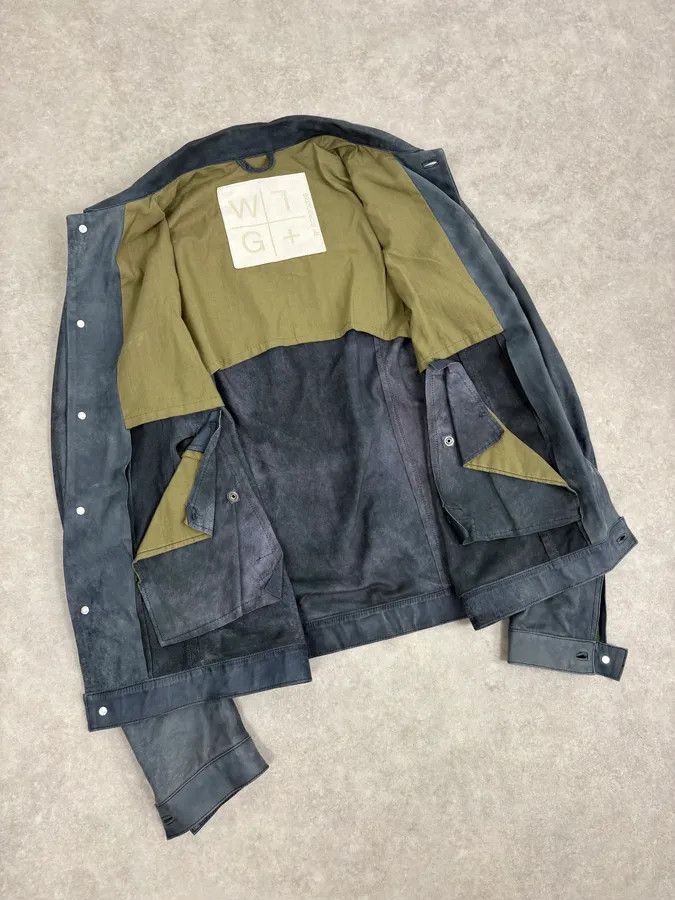 Giorgio Brato 2010s Giorgio Brato Blue Eroded Leather Jacket Size US M / EU 48-50 / 2 - 7 Thumbnail