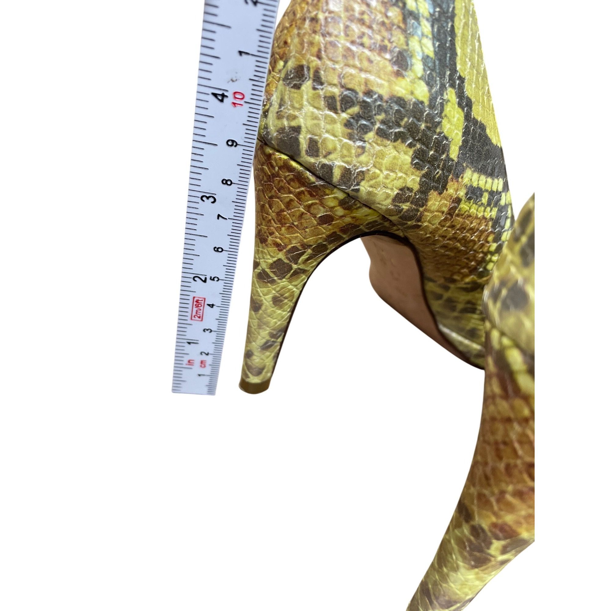 Cole Haan Cole Haan Womans Brown Green Snake Print Leather 3.5" Heels Size US 6 / IT 36 - 14 Thumbnail