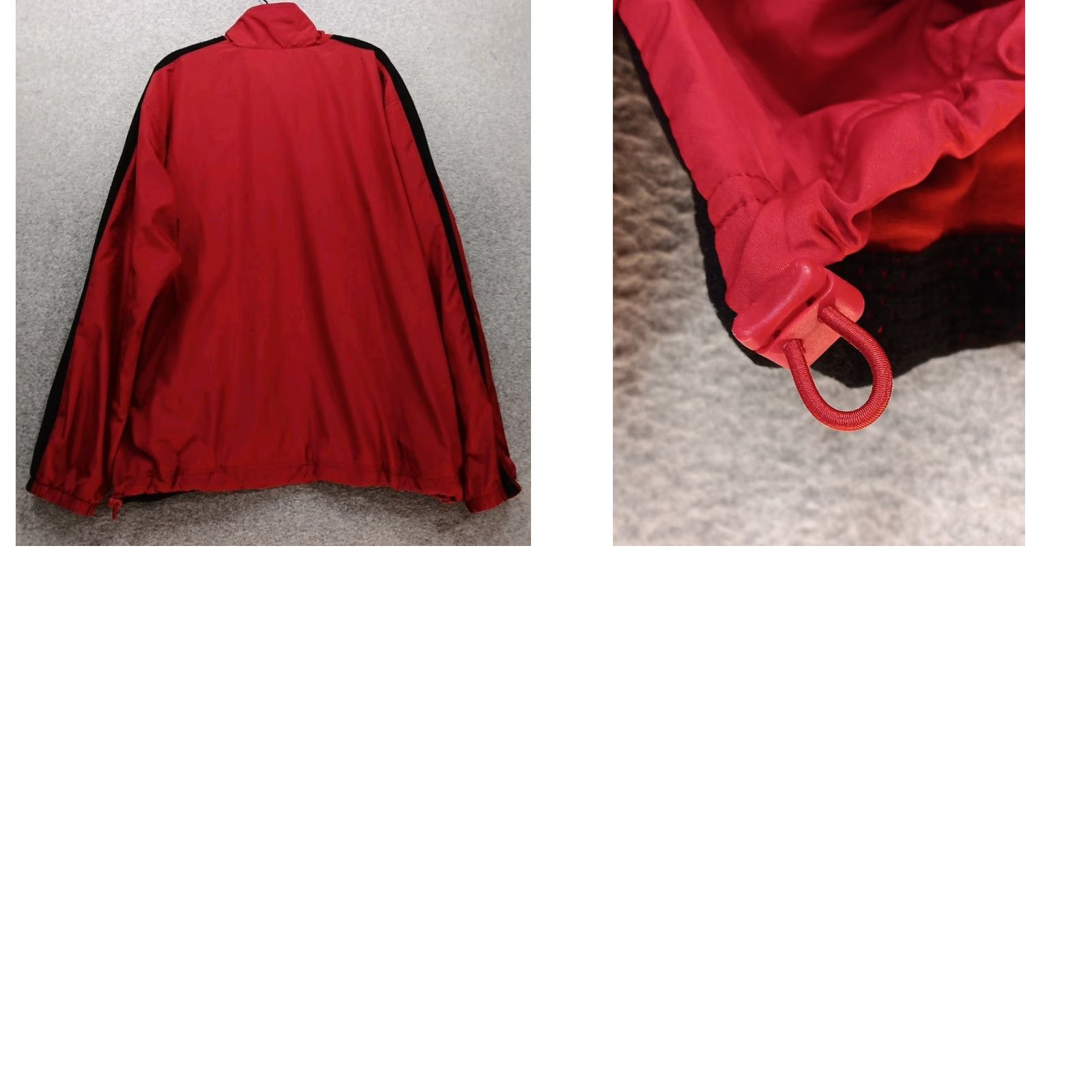 Nike VTG Nike Windbreaker Men’s Jacket 2XL Full Zip Red Black Lined Waist Drawstring Pocket Logo Casual Travel Workwear Hardwear? Size US XXL / EU 58 / 5 - 9 Thumbnail