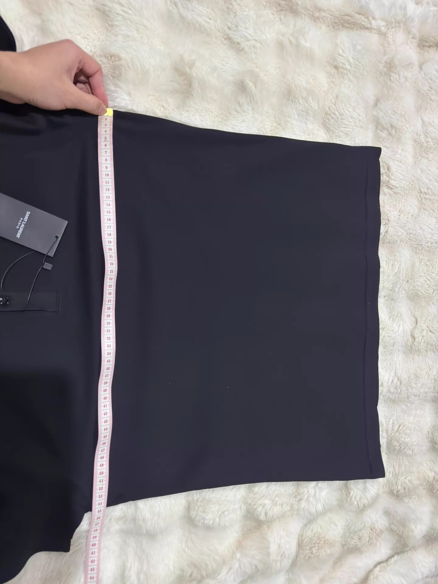 Yves Saint Laurent YSL Black Label Lambskin Collar Cotton Polo Shirt XL Size US XL / EU 56 / 4 - 8 Thumbnail